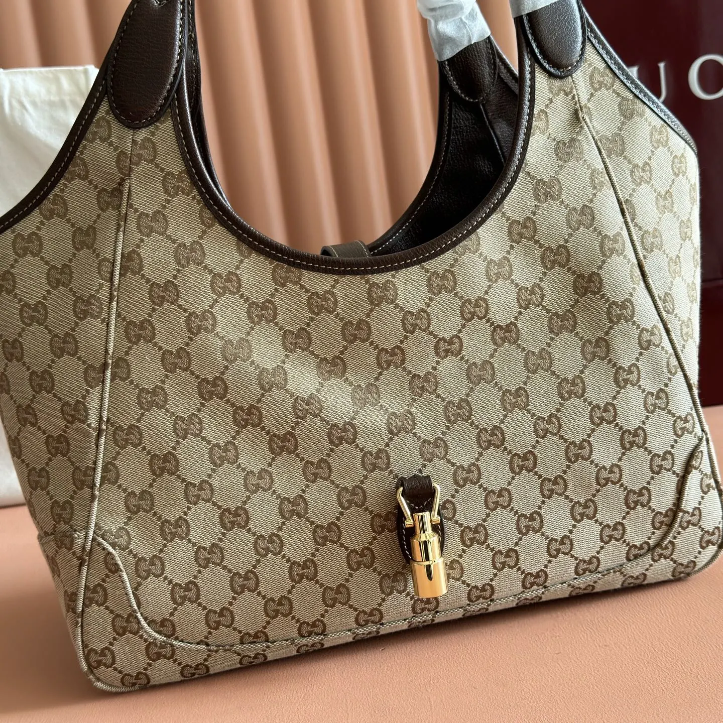 Brown Gold Tote Bag Canvas
