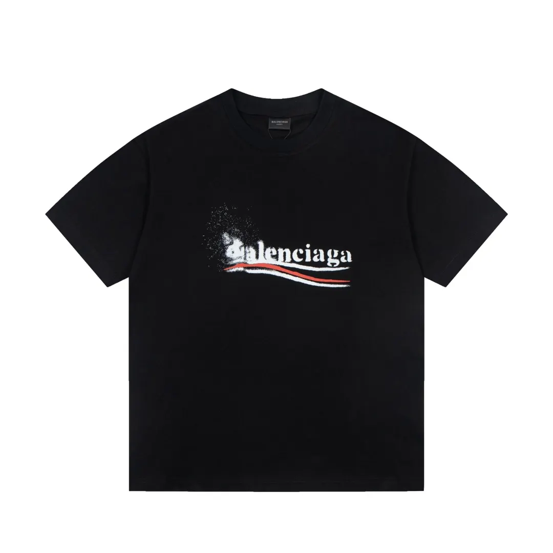 Balenciaga 黑色 短袖T恤 宽松休闲