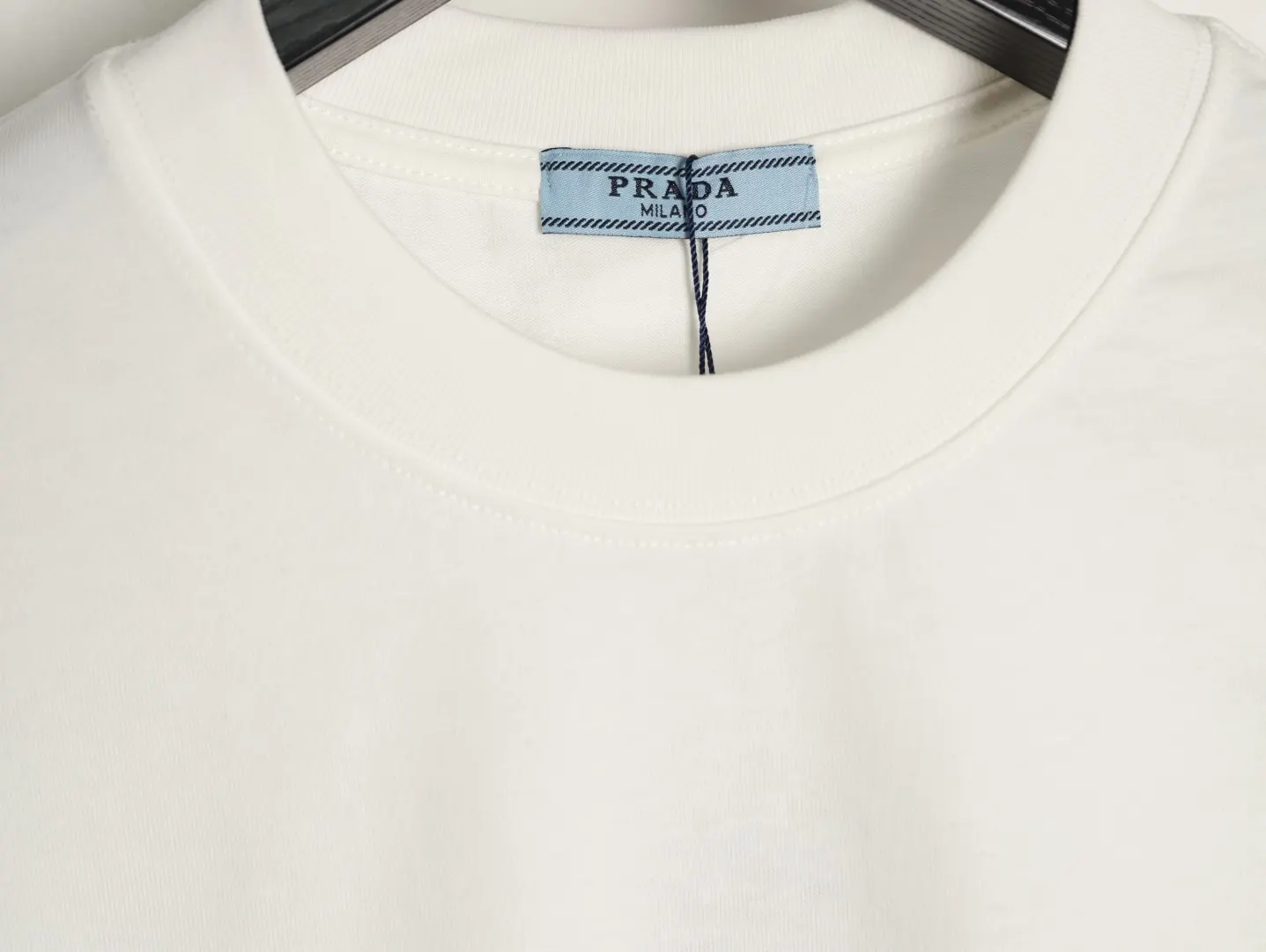 PRADA 蓝标徽章 棉质 印花 短袖T恤 休闲百搭款