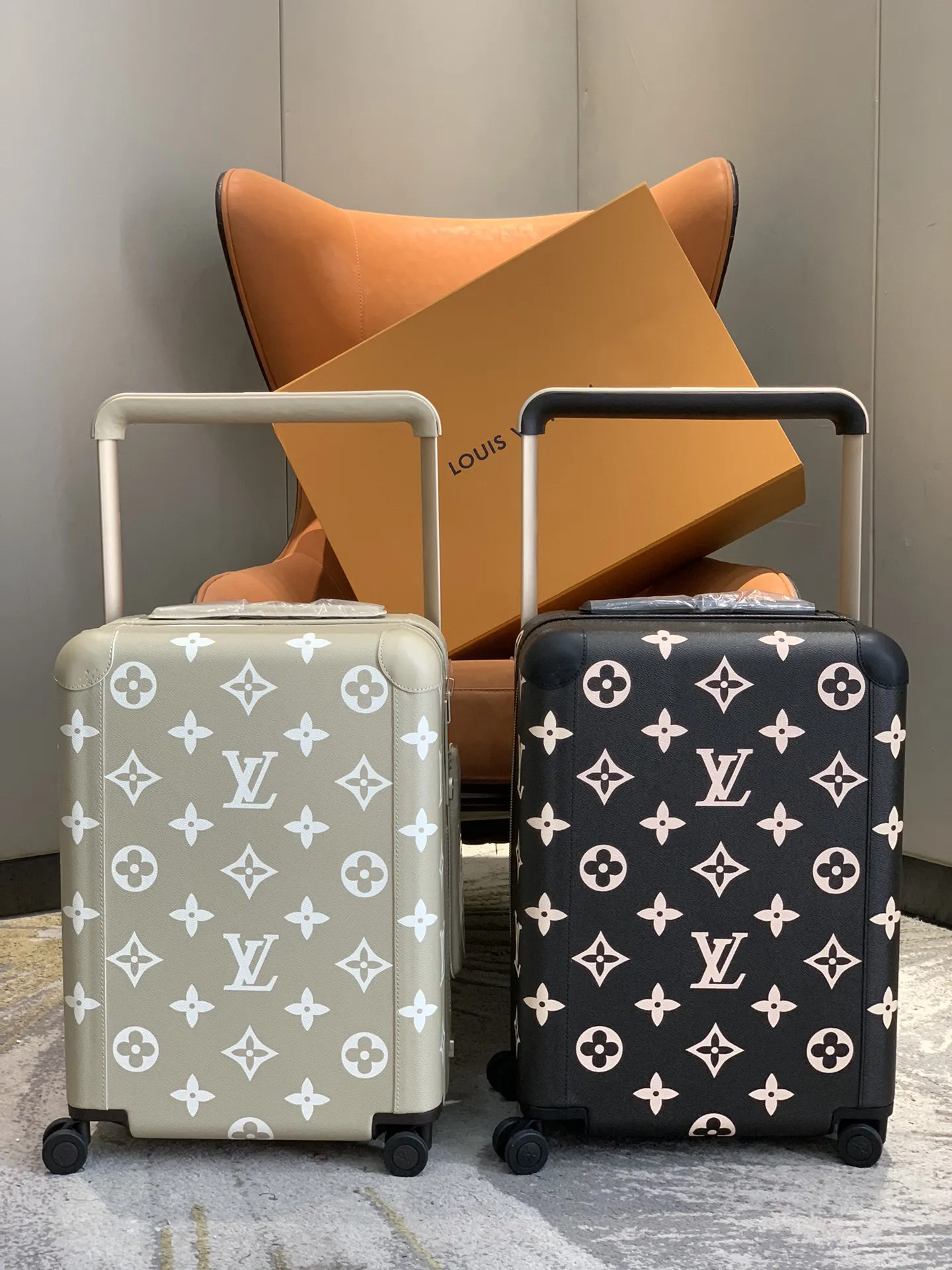 Louis Vuitton Gray Silver Suitcase Travel Lightweight