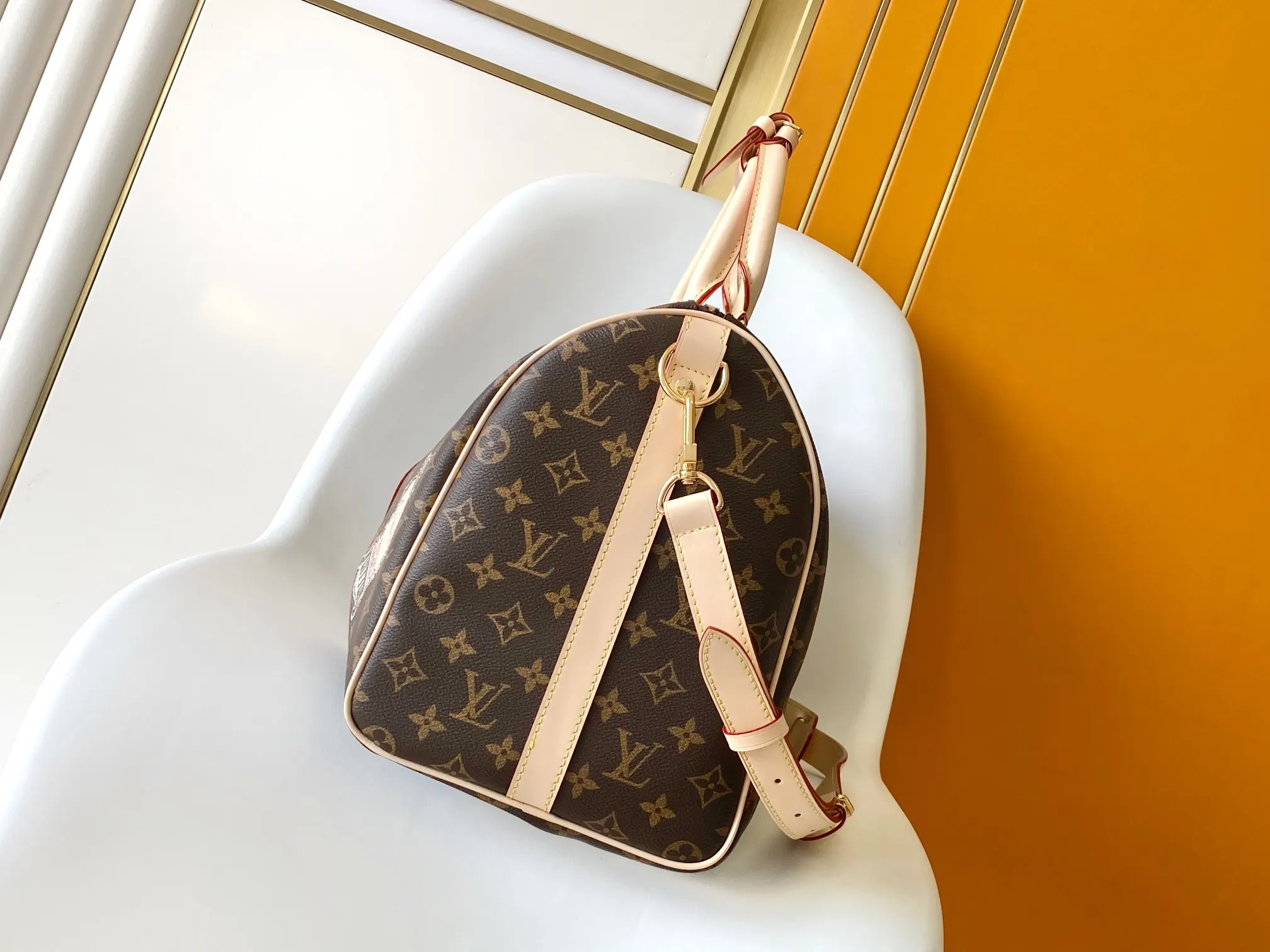 LV Keepall 老花 牛皮 旅行袋 大容量旅行款