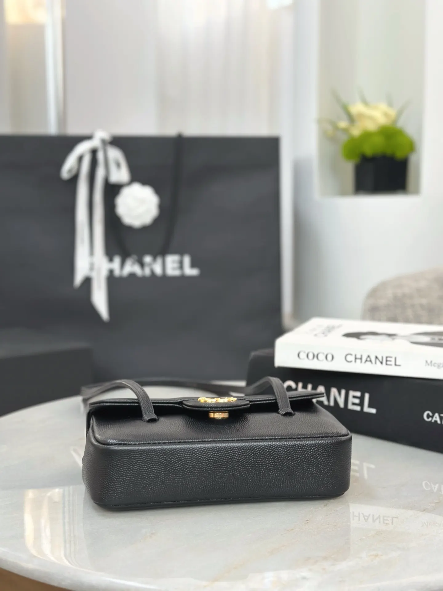 Chanel Calfskin Preppy Coco Handbag Hand Shoulder Image 6 Chanel Calfskin Preppy Coco Handbag Hand Shoulder Image 6
