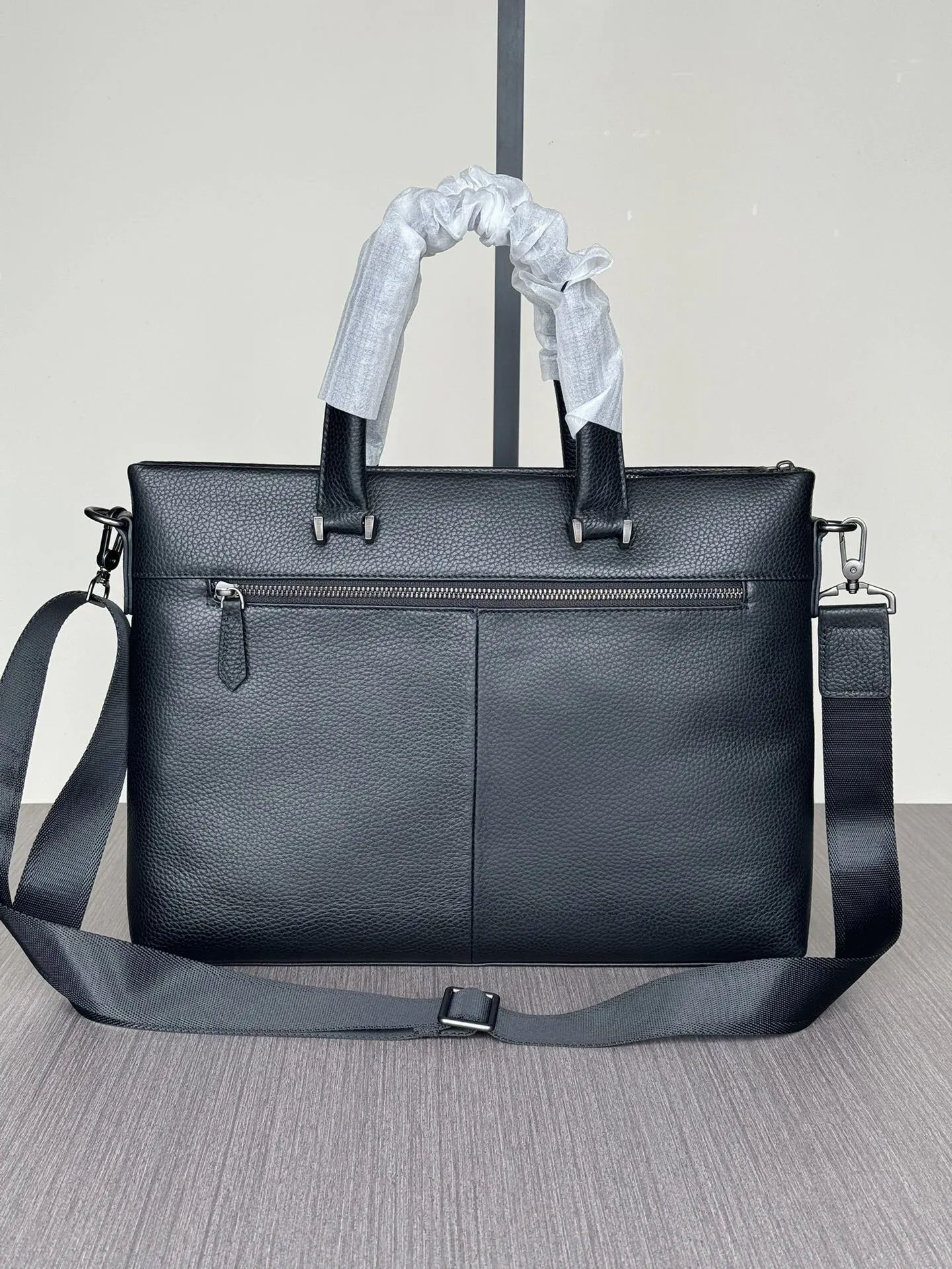 Prada 黑色 小牛皮 公文包 商務通勤款