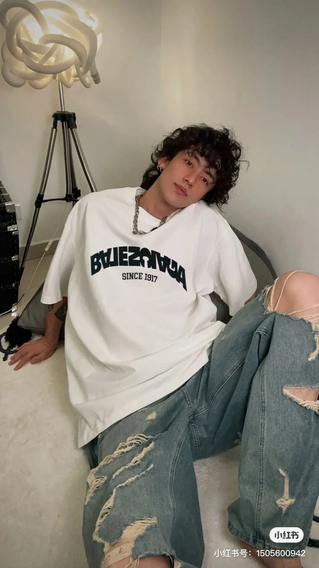 Balenciaga 白色 纯棉 Logo 短袖T恤