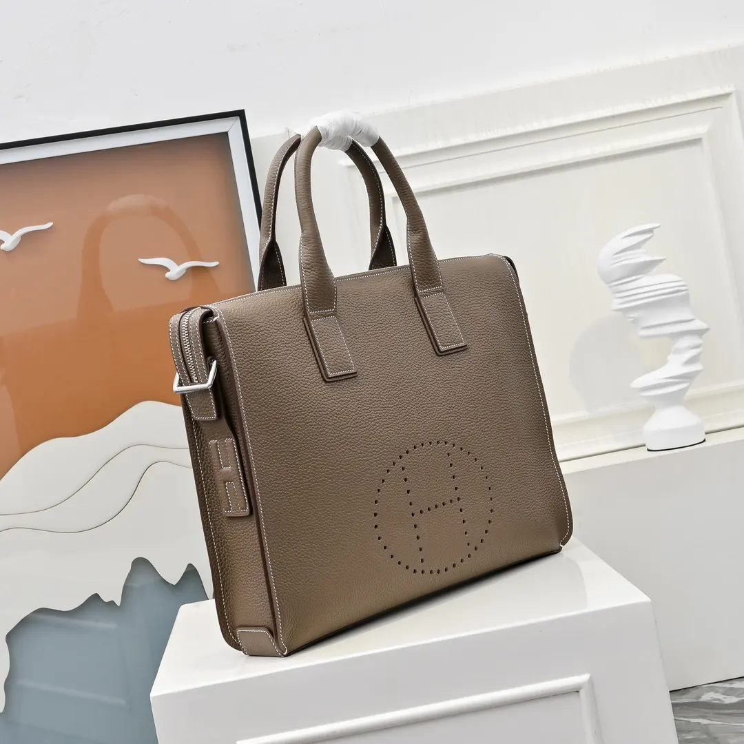 Hermes 牛皮 公文包 商務通勤款