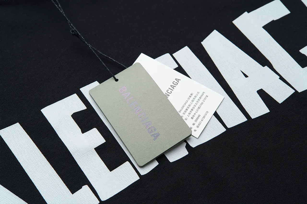 Balenciaga Black Short Sleeve T-Shirt Street