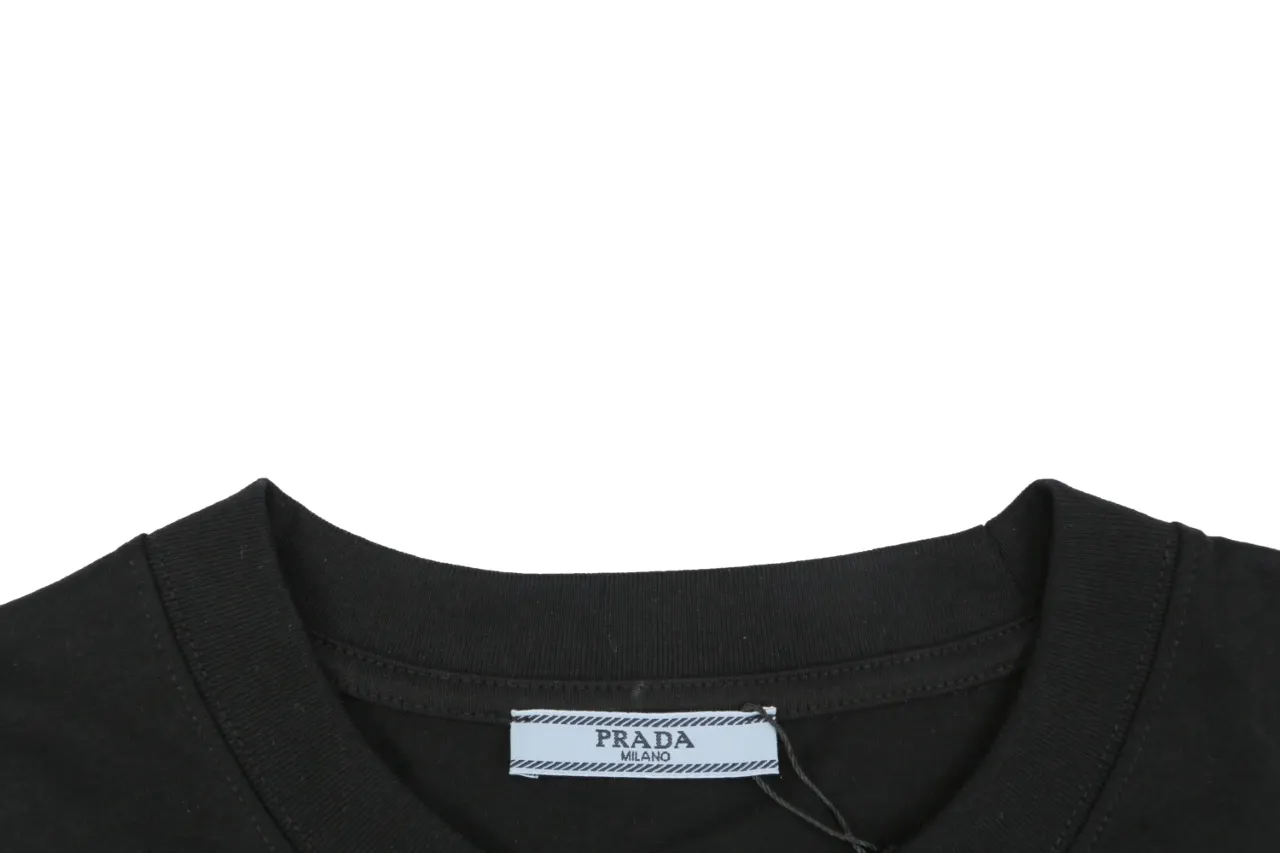 Prada 棉质 字母 刺绣 短袖T恤