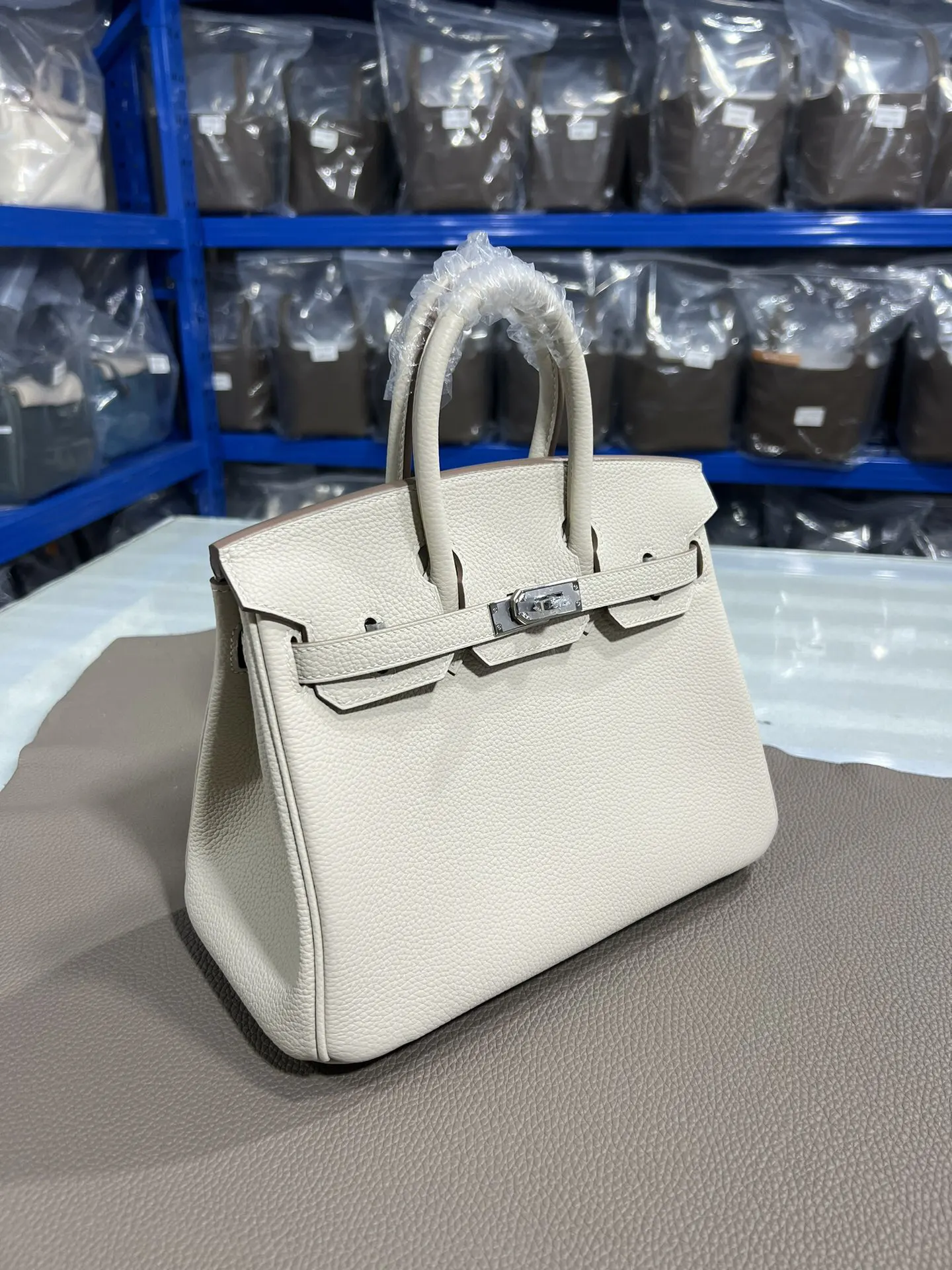 Hermès Birkin 奶昔白 Togo牛皮 手提包 25cm