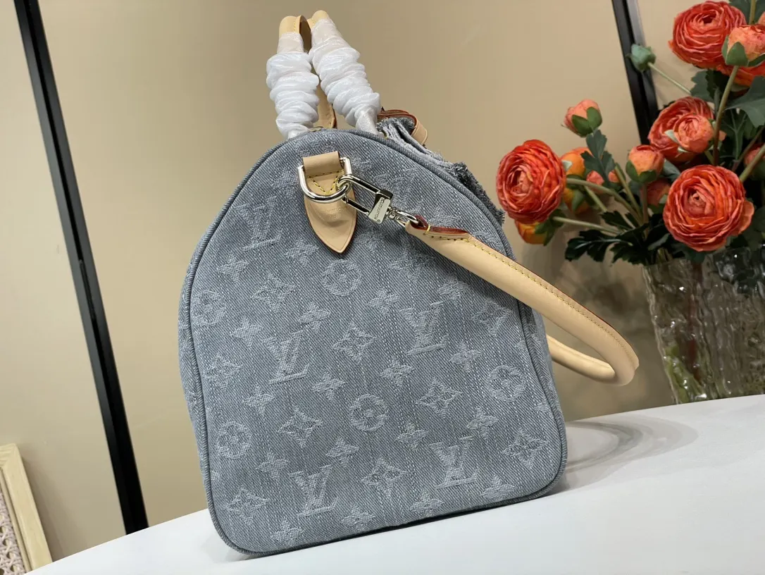 Louis Vuitton Speedy Gray Monogram Handbag