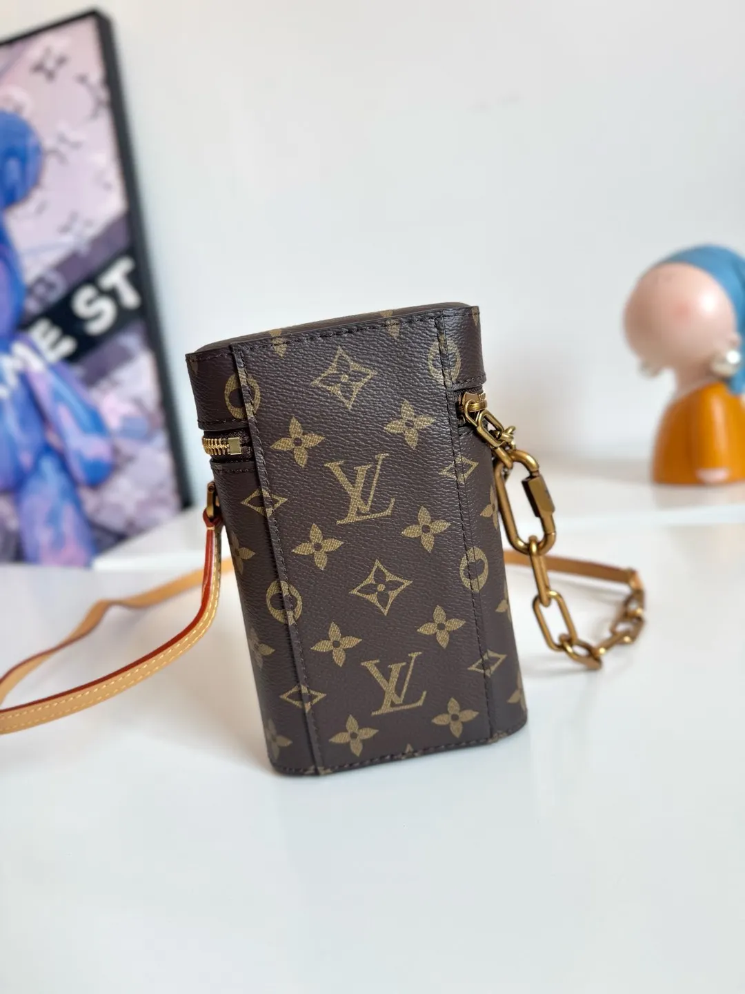 Louis Vuitton Gold Organizer Pouch Travel Canvas