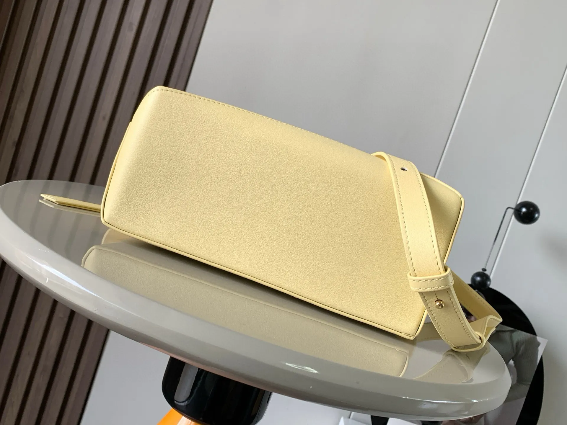 Yellow Clutch Bag Leather