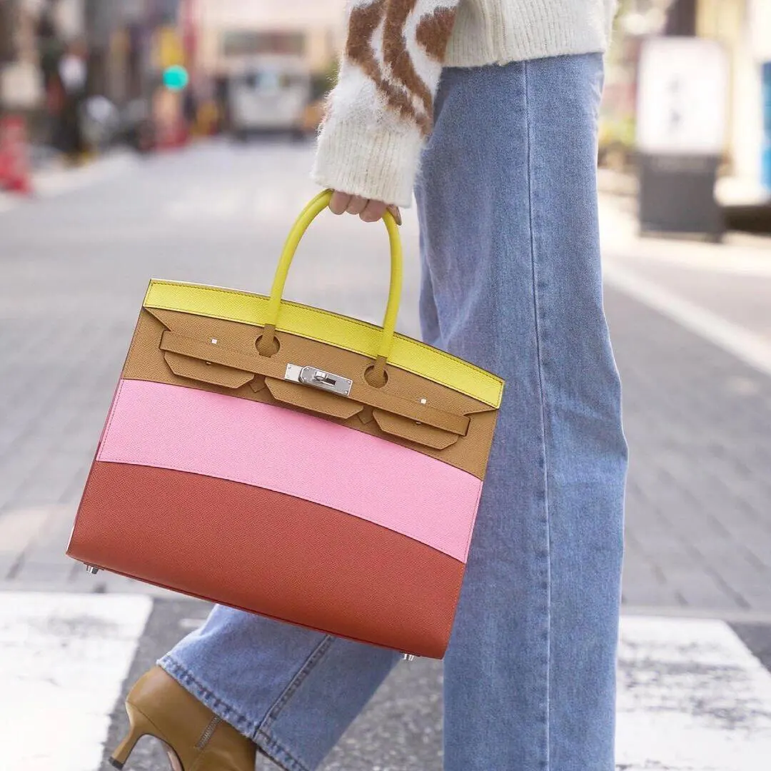 Hermès Birkin 拼色 手提包