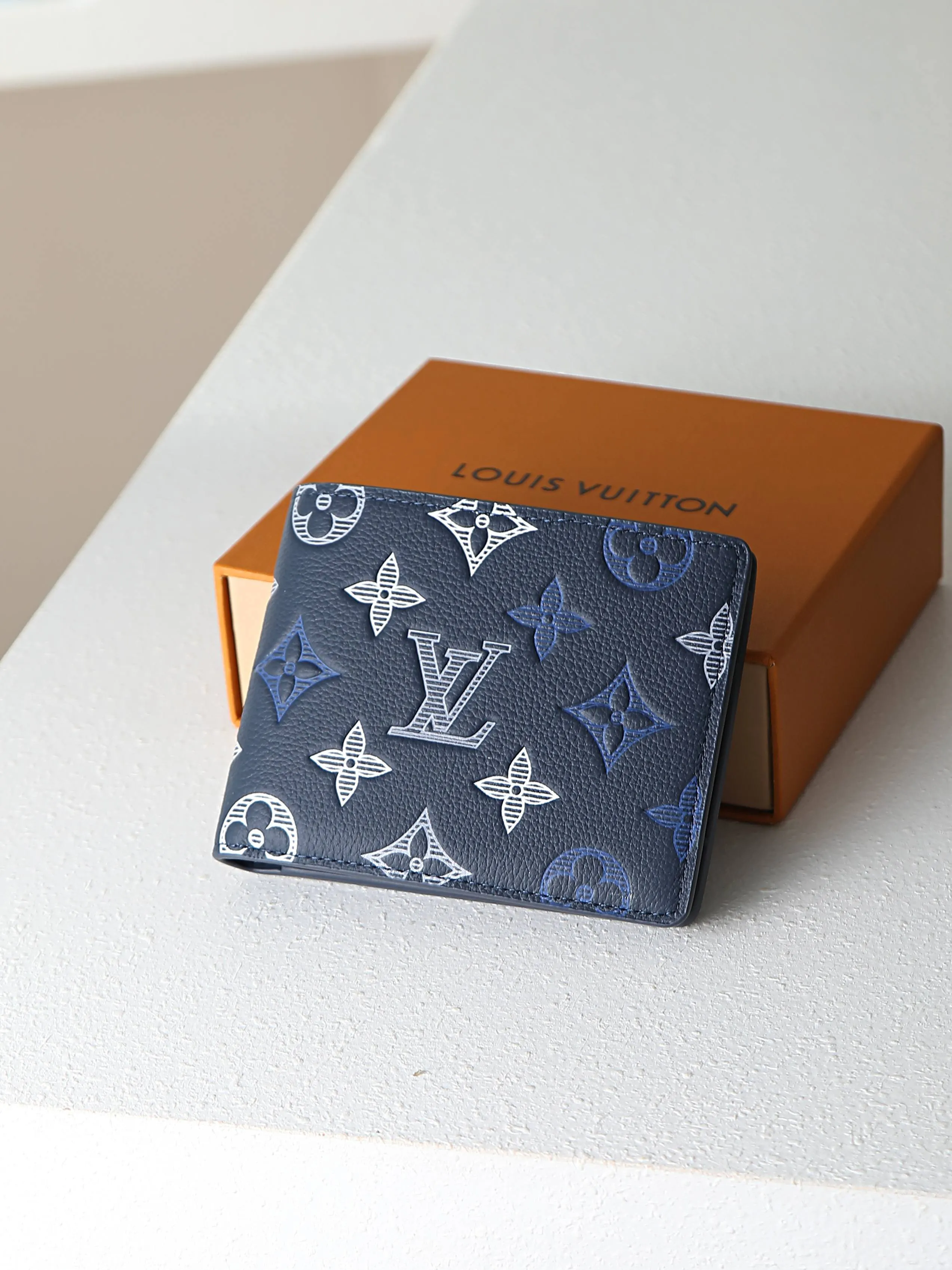 LV 深蓝压纹拉链钱包 商务手拿款｜ORBUYBAG 岚奢包高端时尚精品
