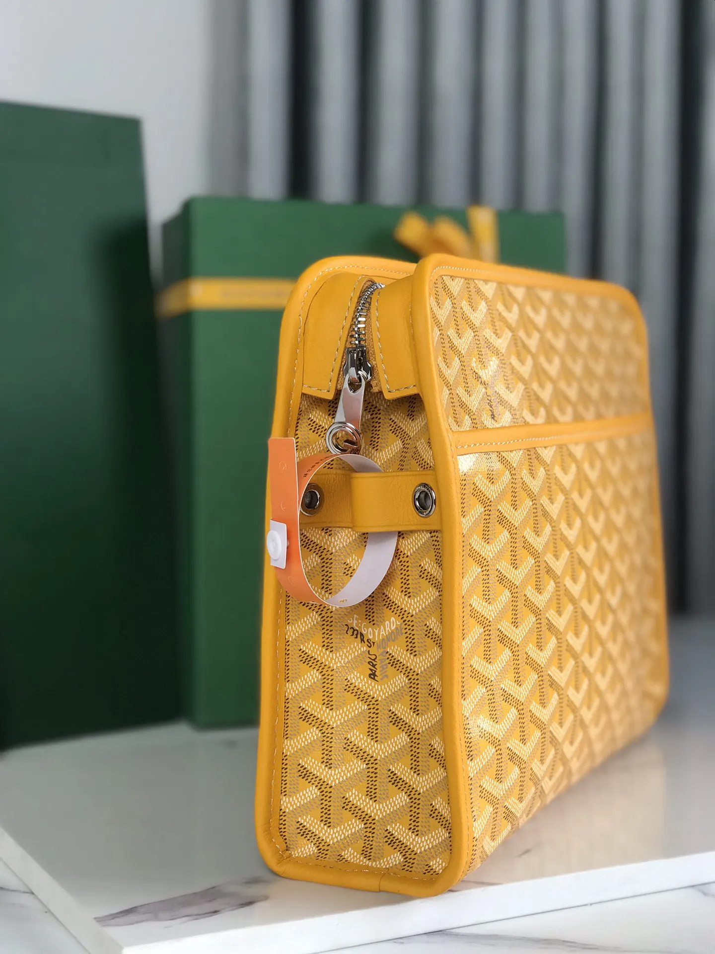 Goyard 黃色 牛皮 手拿包 精致手拿款
