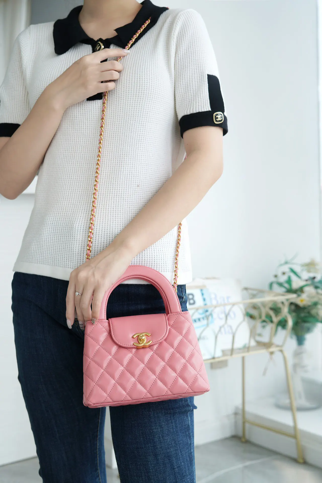 CHANEL 黑色 羊皮 手提包 通勤手提款