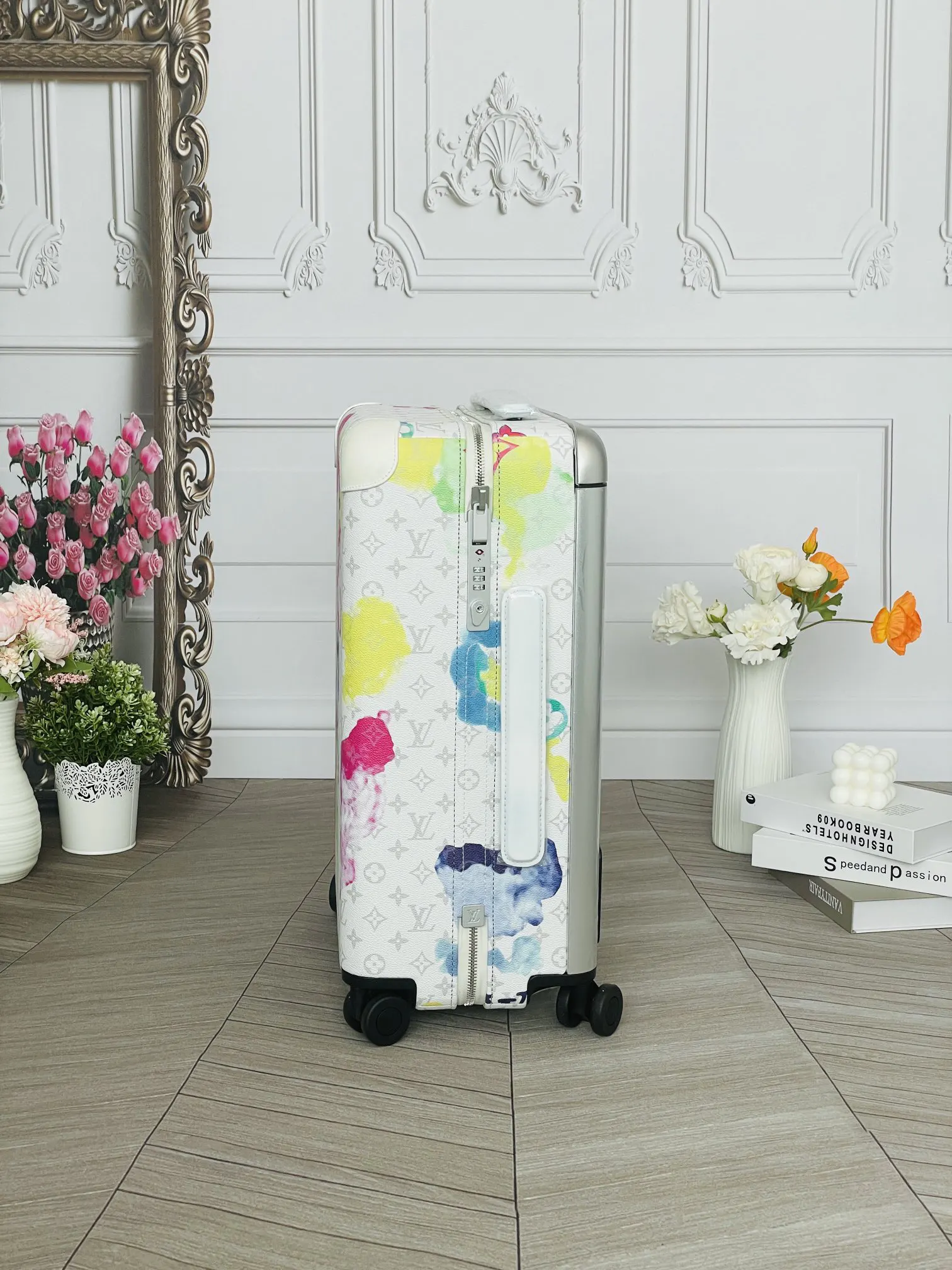LV 老花 帆布 行李箱 旅行拉杆款 輕便出行款