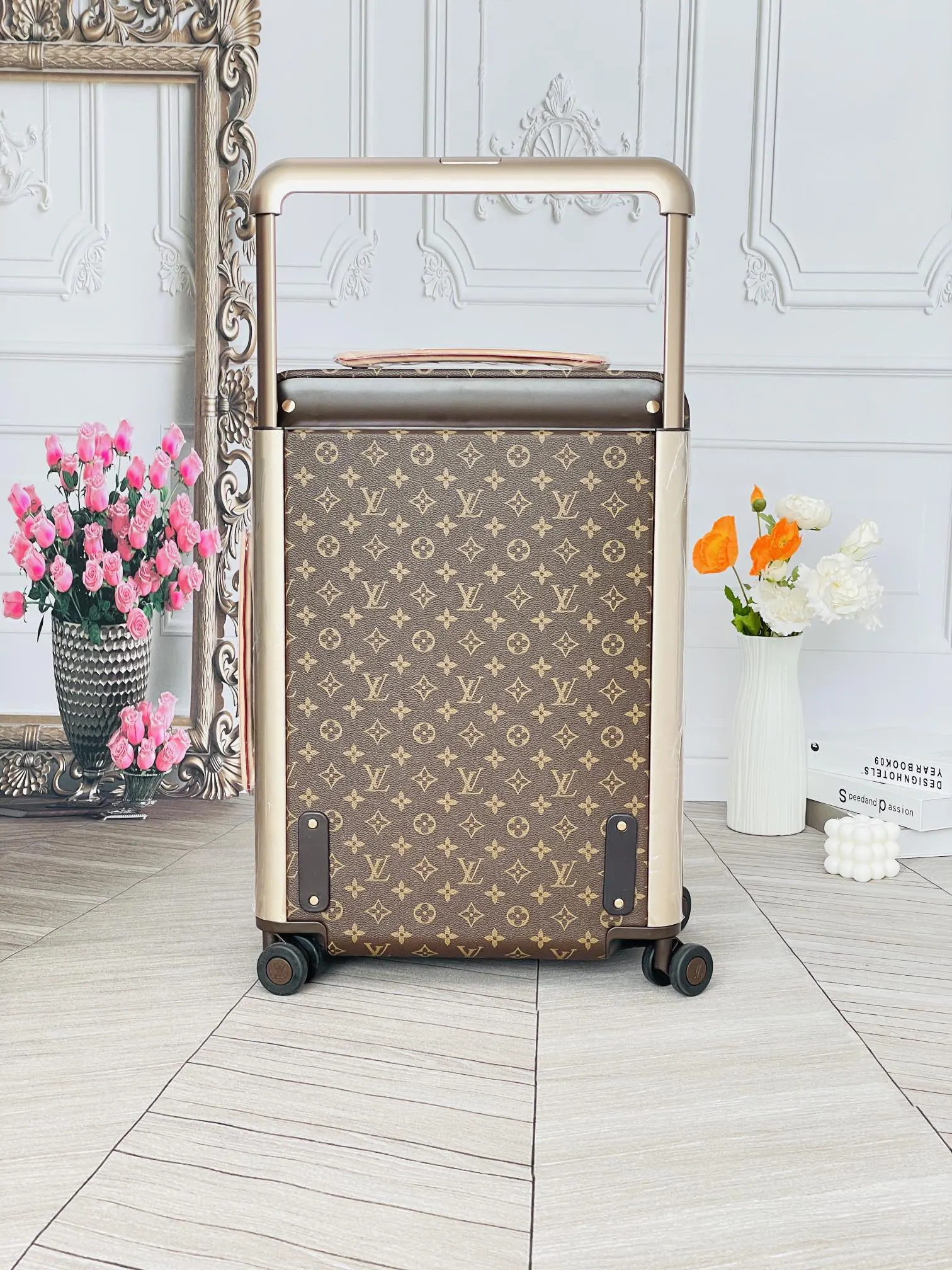LV 老花 帆布 行李箱 旅行拉杆款 輕便出行款