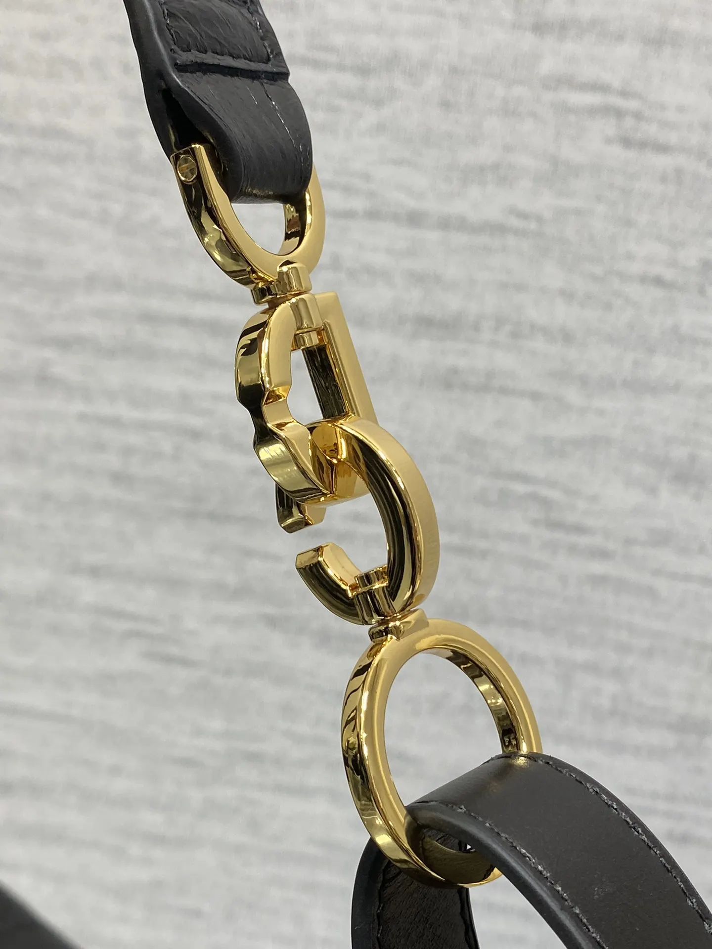 Dior 黑色月牙包 金链手提斜挎 手提包