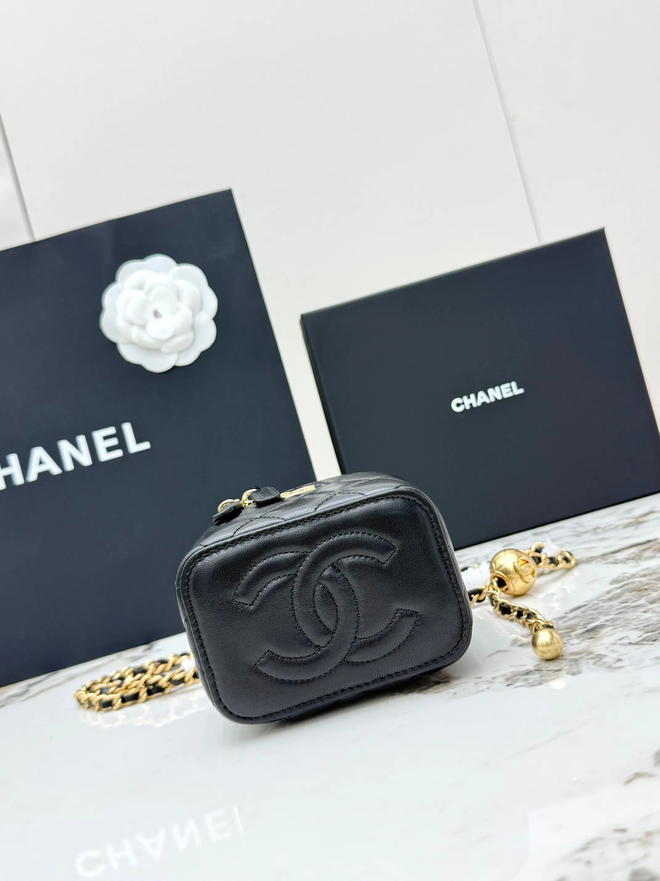 CHANEL 金色 羊皮 鏈條包 精致鏈條款