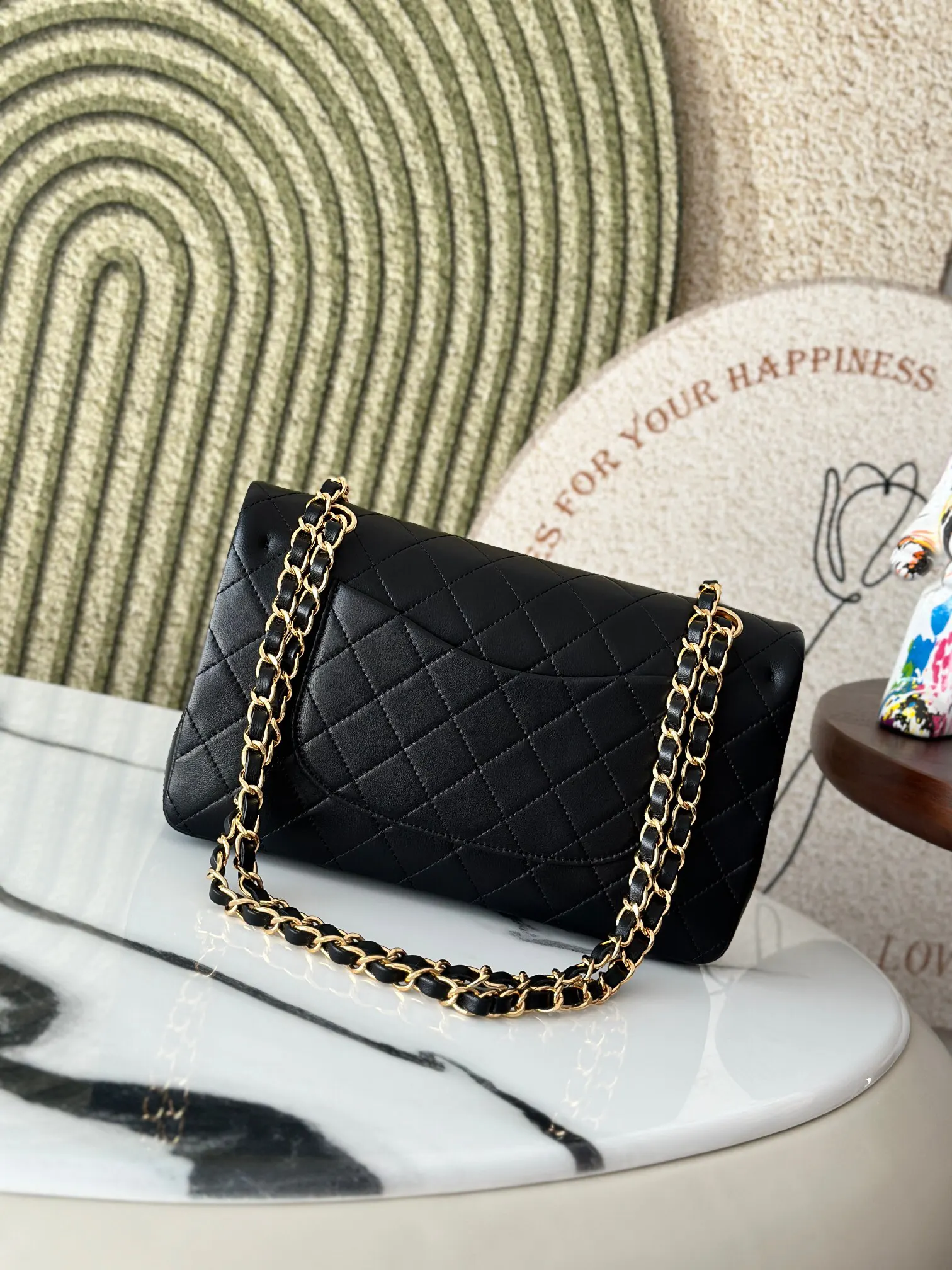 Black Gold Chain Bag