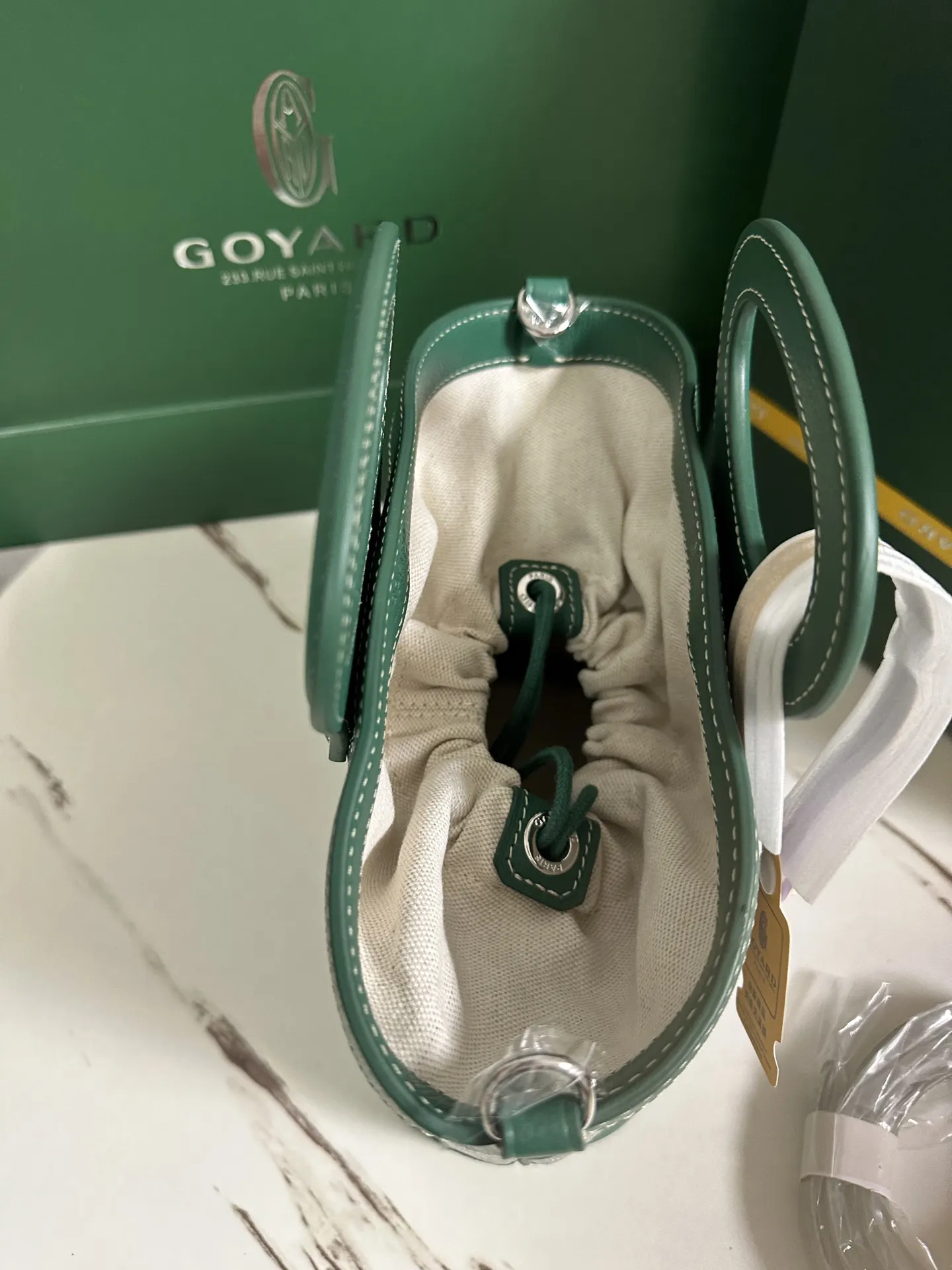 Goyard Green Shoulder Bag Leather
