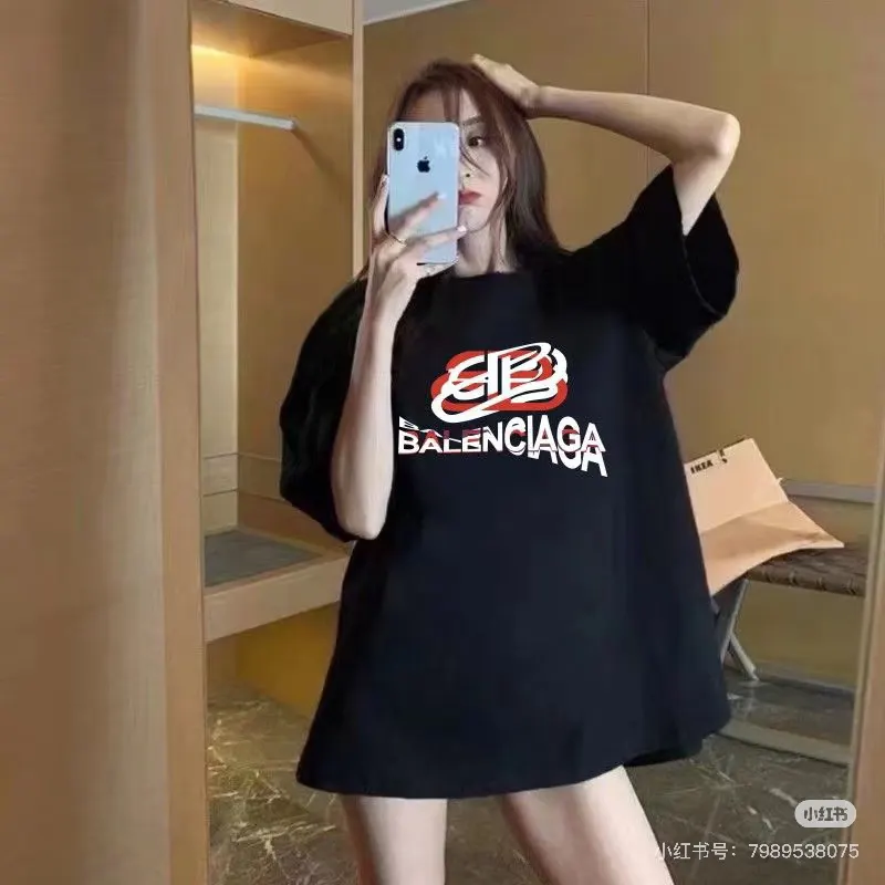 Balenciaga Bb Layered Logo Graphic Crew Neck T-Shirt In Black