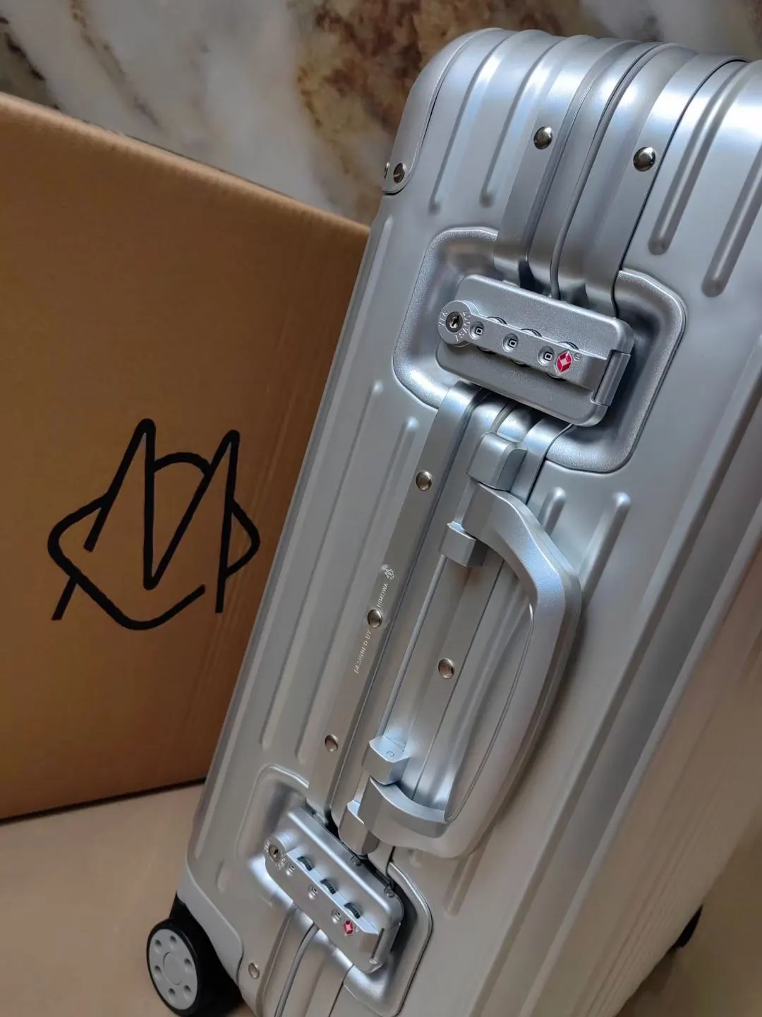 Rimowa Black Gray Suitcase Travel Lightweight