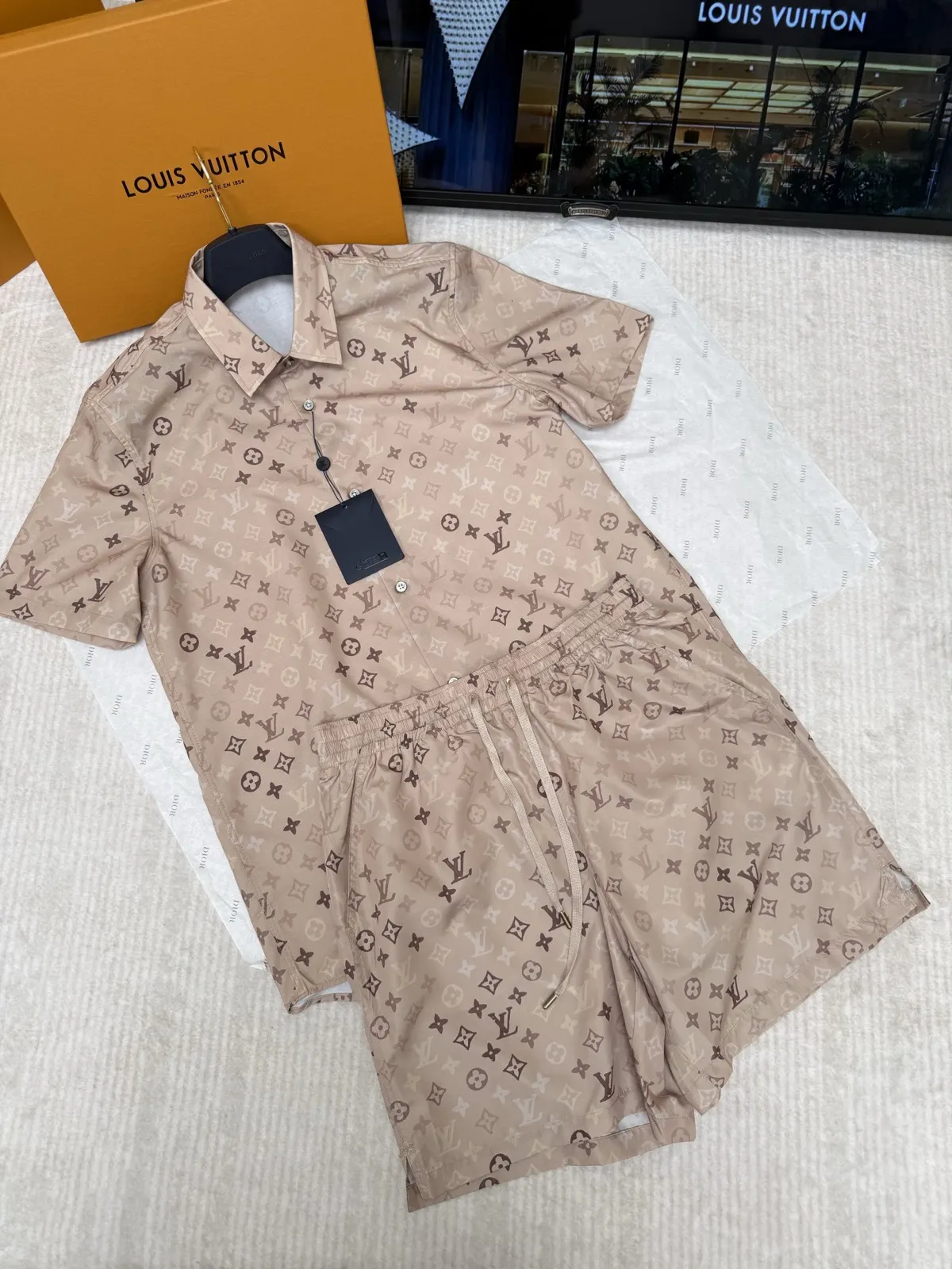 LV gold khaki color scheme pants Image 4 LV gold khaki color scheme pants Image 4