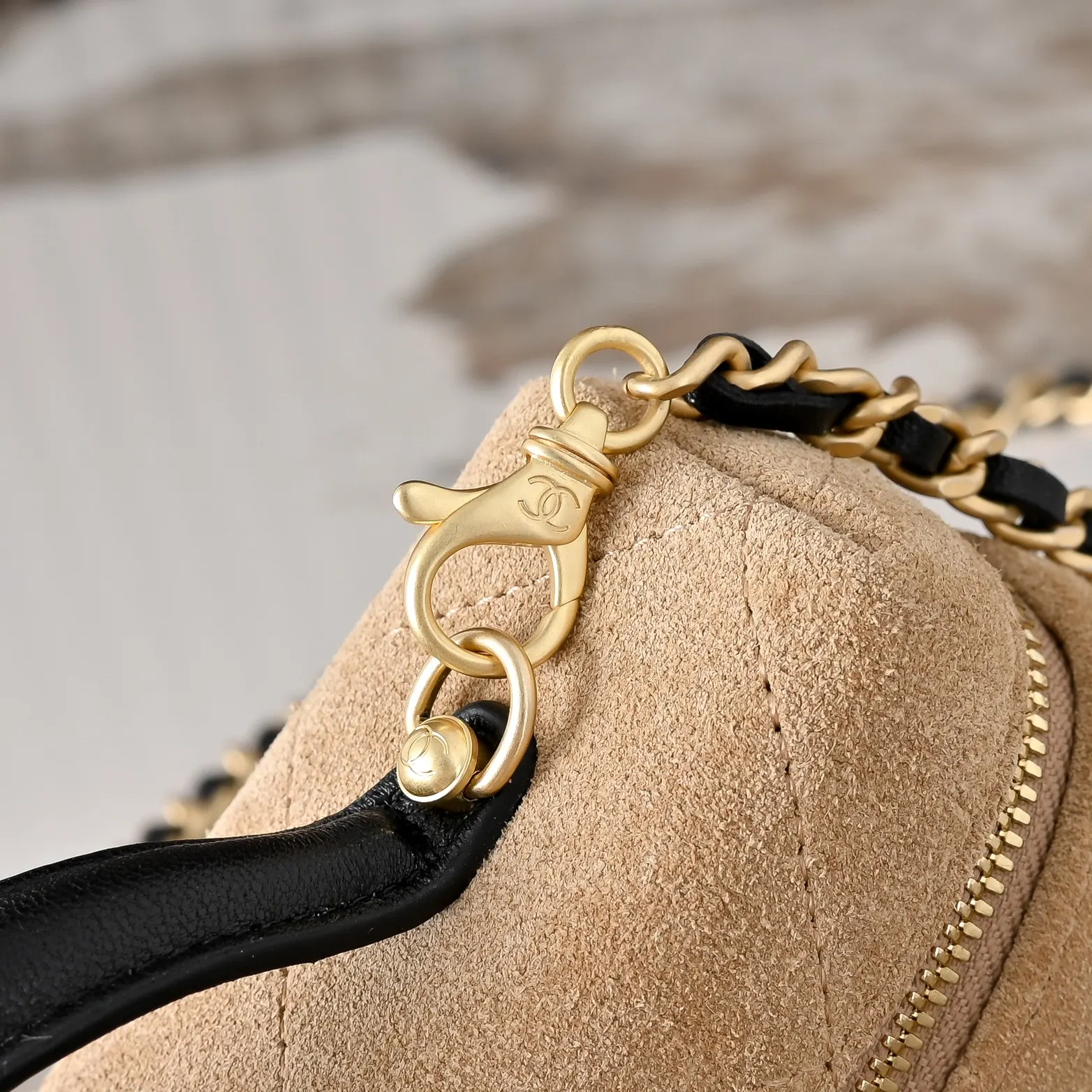 Black Brown Chain Bag