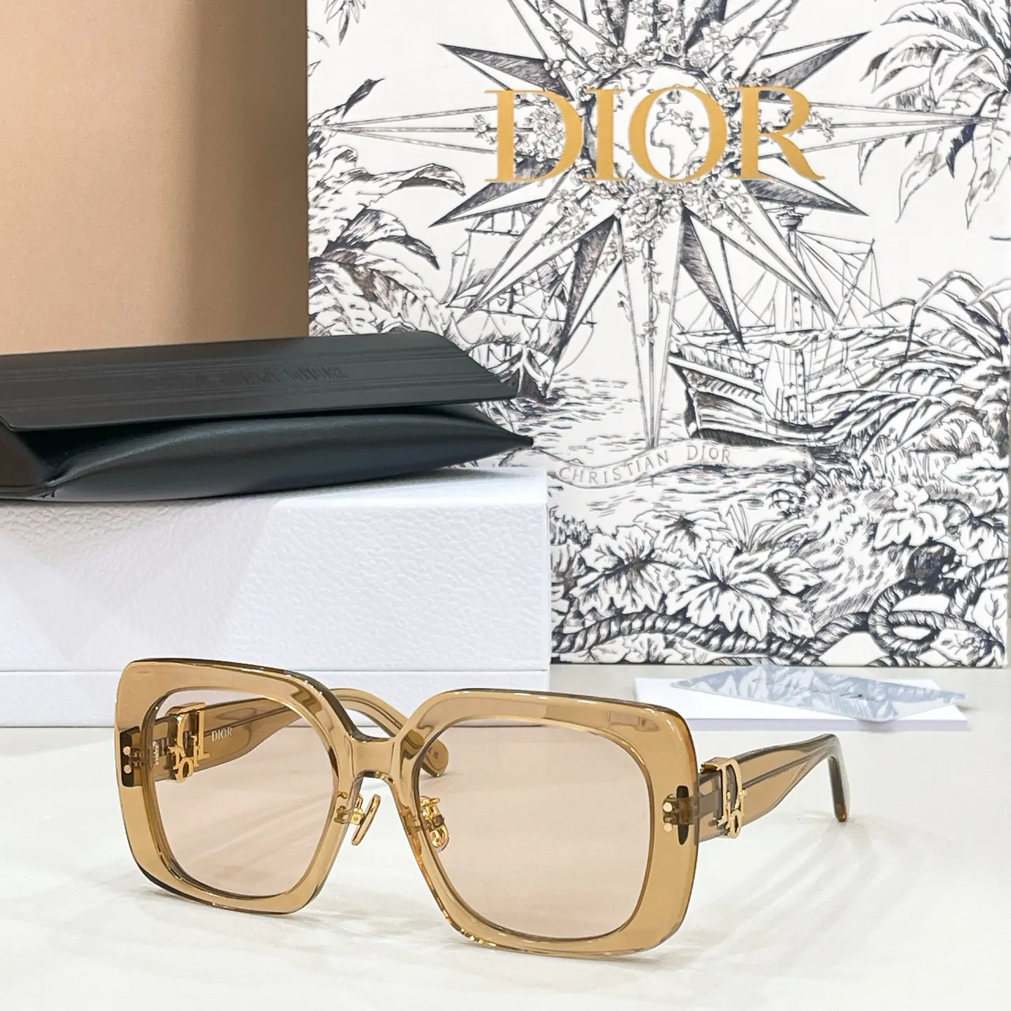 Dior Oblique 黑色猫眼太阳镜 时尚墨镜款