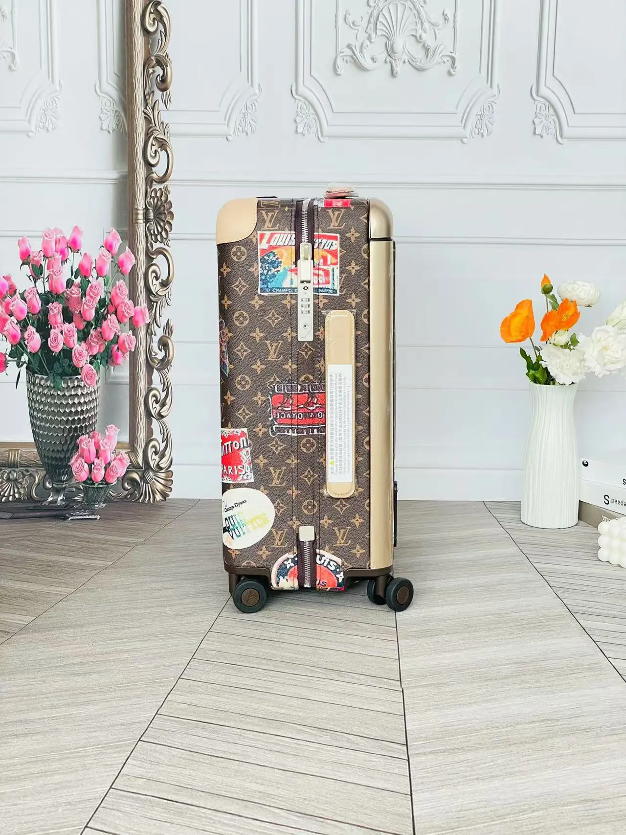 LV 老花 帆布 行李箱 旅行拉杆款 輕便出行款