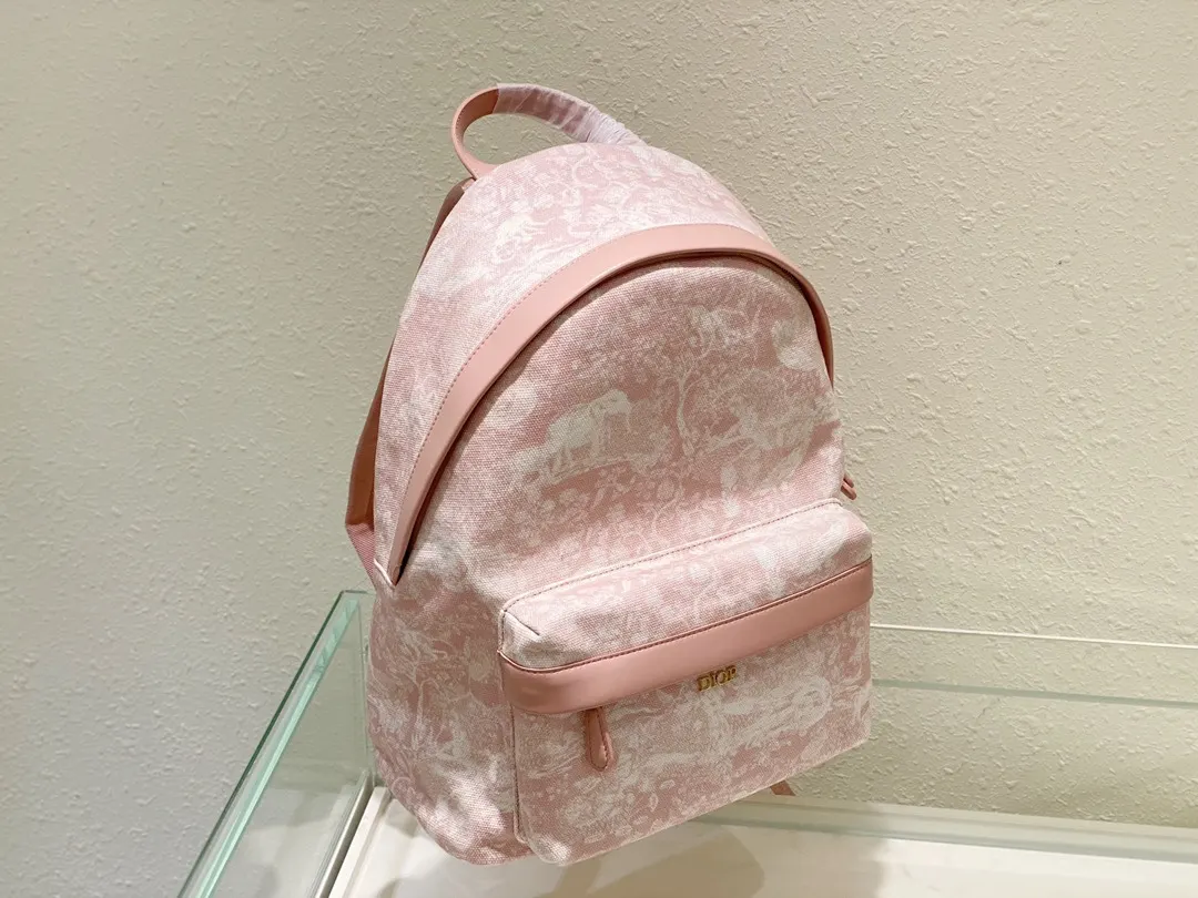 Dior 粉色 尼龙 双肩包 实用双肩款