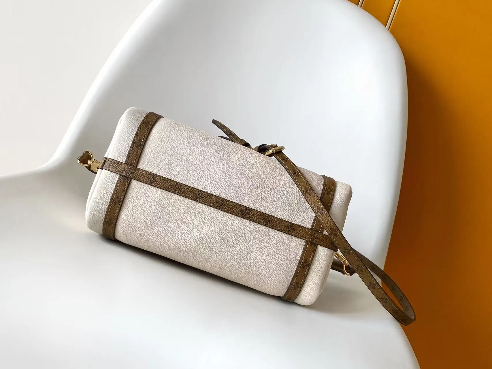 LV Keepall 黑色 米白 牛皮 旅行包 大容量旅行款