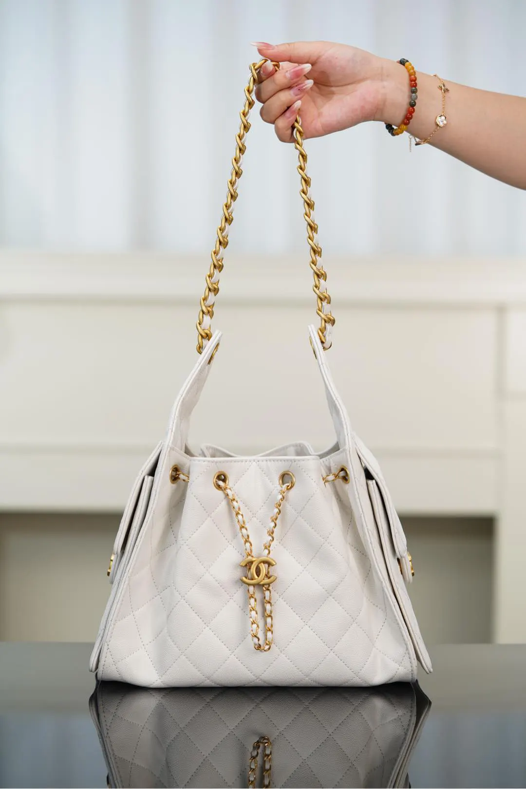 White Bucket Bag Casual