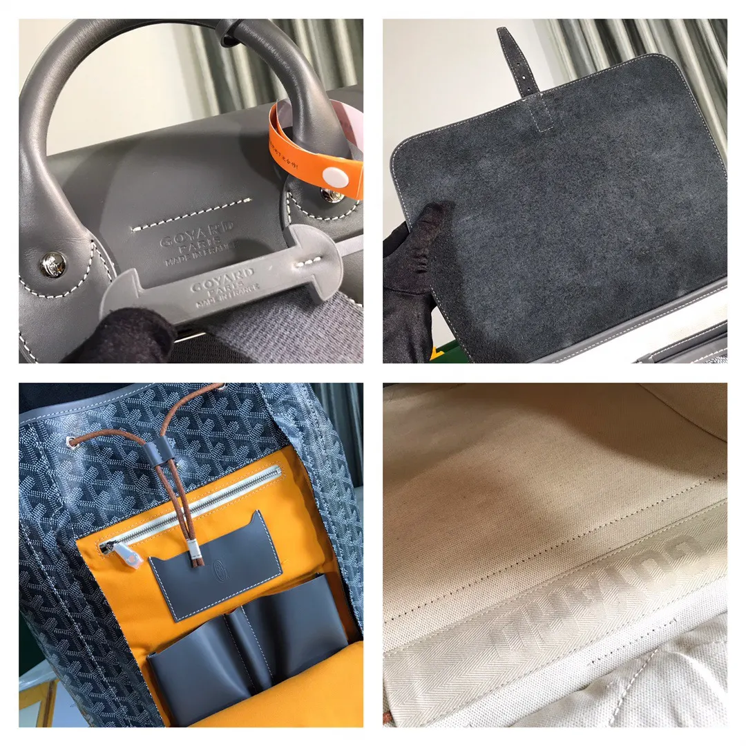 Goyard Black Brown Backpack