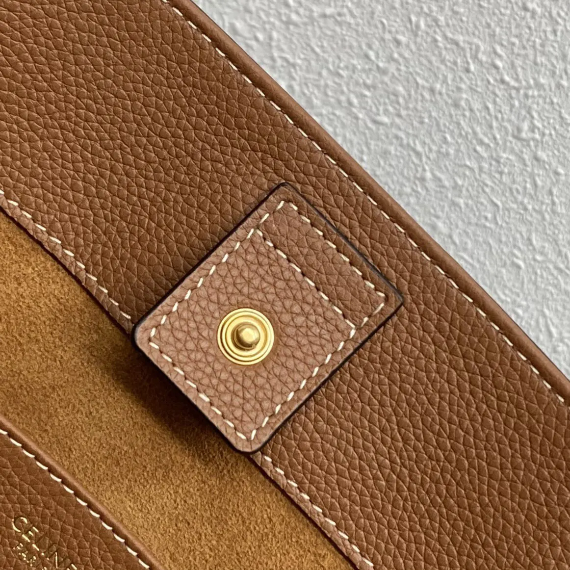 Celine 牛皮 CABAS ANAIS 粒面牛皮革手 托特包 大容量托特款