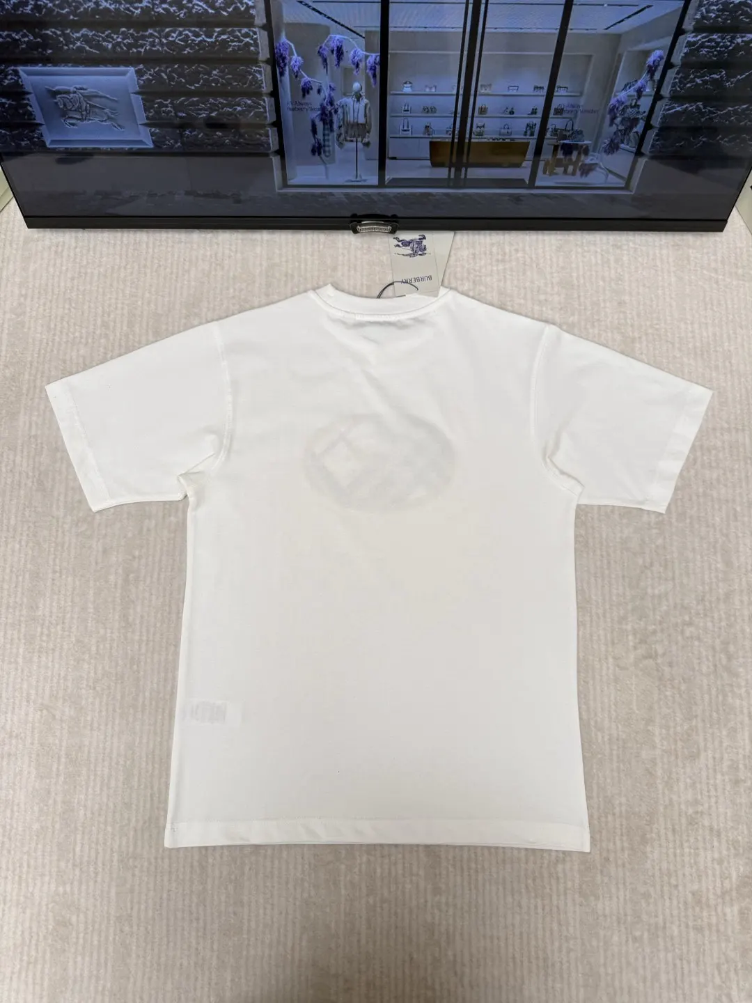 Burberry 白色 刺绣 格纹 短袖T恤 休闲百搭款
