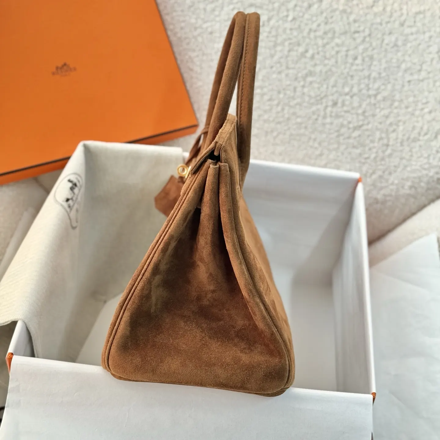 Birkin 30 麂皮 金棕 金扣 全手工 细节 实拍 ; 包袋 精選款(數字4) Birkin 30 麂皮 金棕 金扣 全手工 细节 实拍 ; 包袋 精選款(數字4)