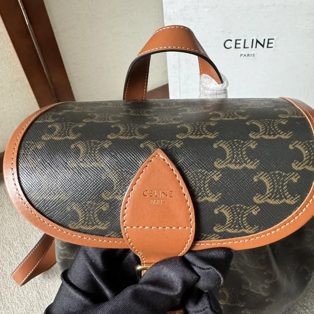 Gold Backpack Leather