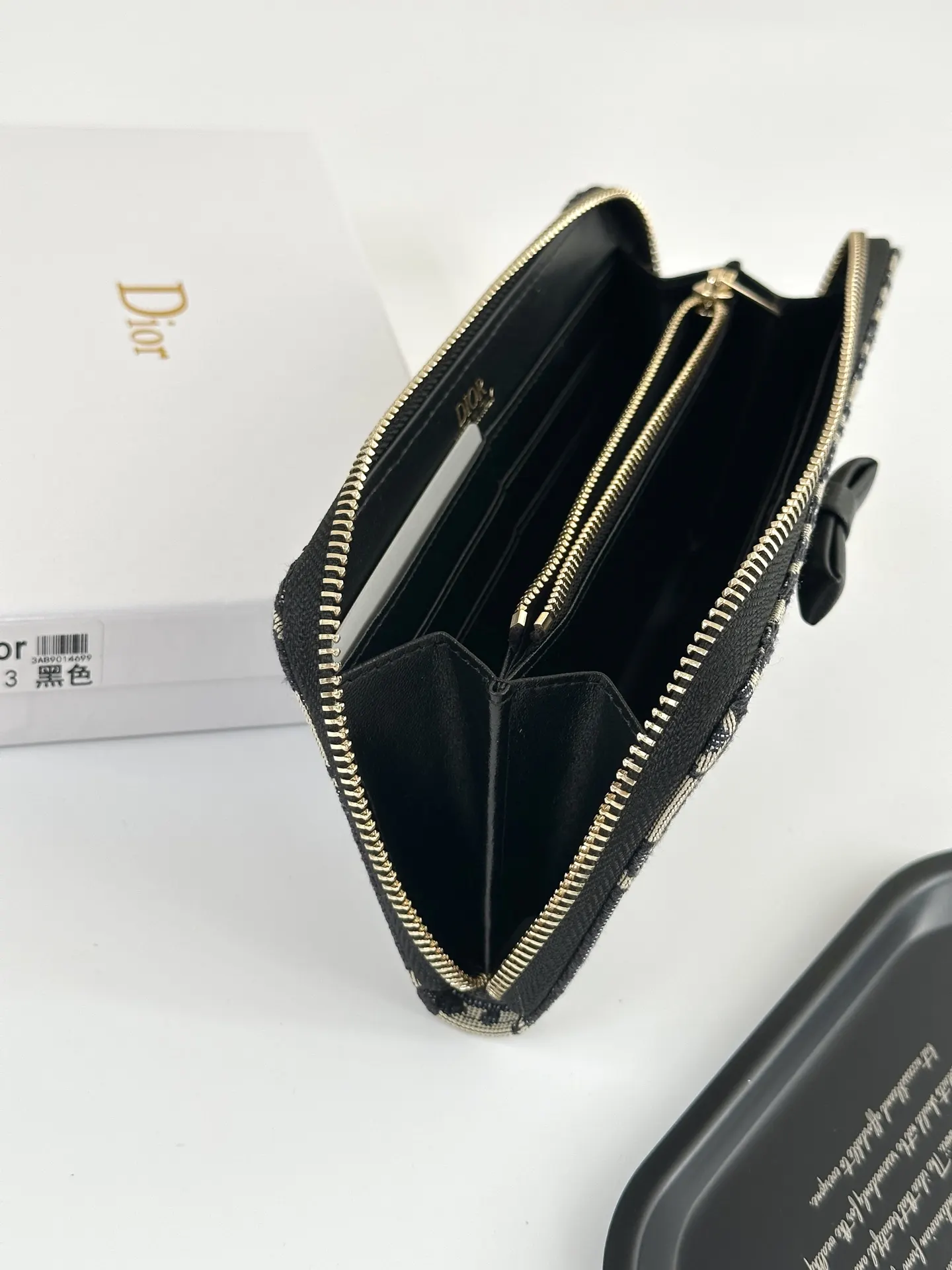 Dior Oblique Black Leather Wallet Image 9 Dior Oblique Black Leather Wallet Image 9