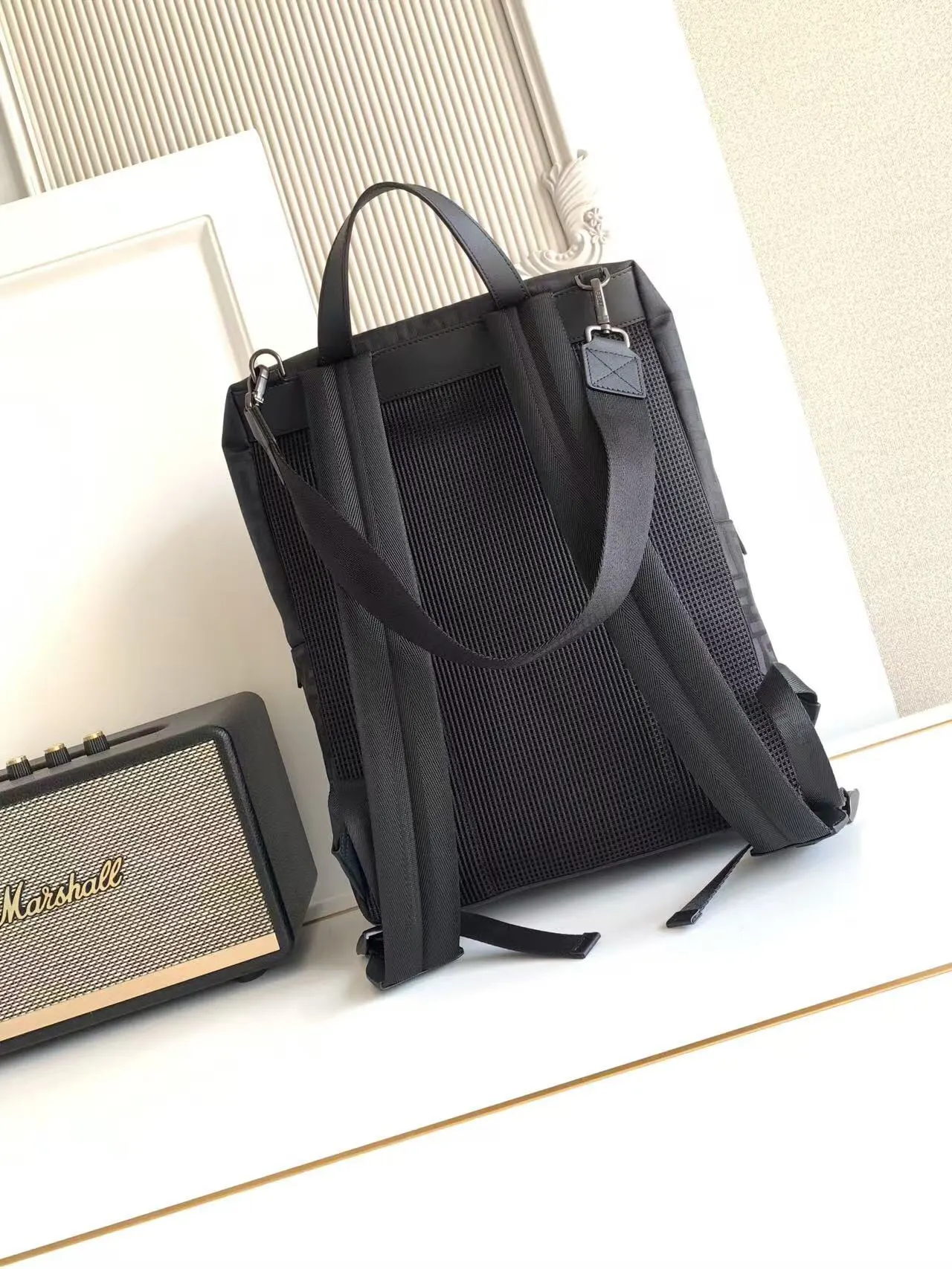 Black Silver Backpack