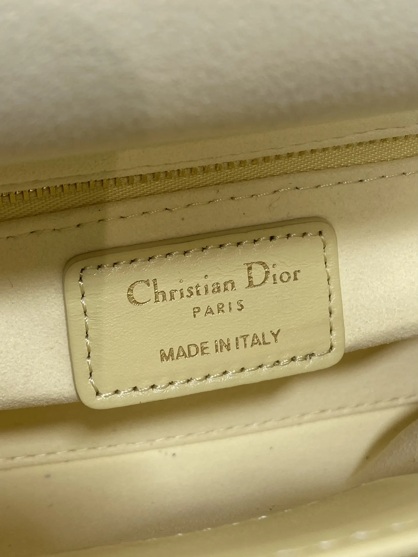 Dior Lady Dior Small Gold Handbag