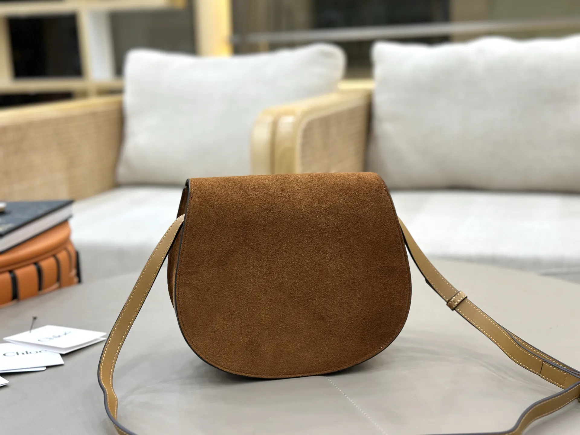 小牛皮 Chloe Marcie马鞍包 Marc 斜挎包 轻便斜挎款
