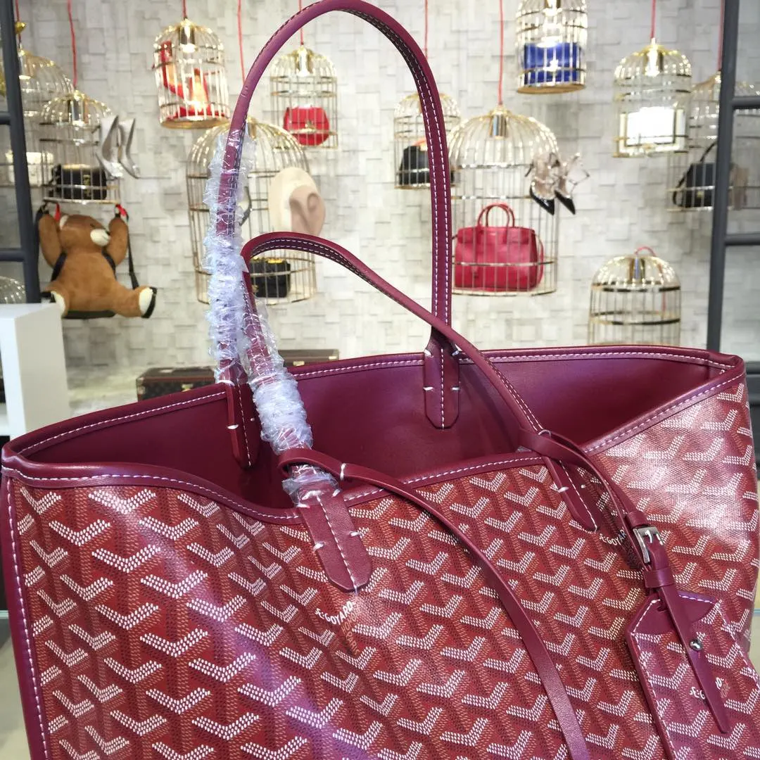 Goyard 戈雅 双面可用 充满法式优雅 订制Y字母涂鸦料 皮轻 旅行包 大容量旅行款