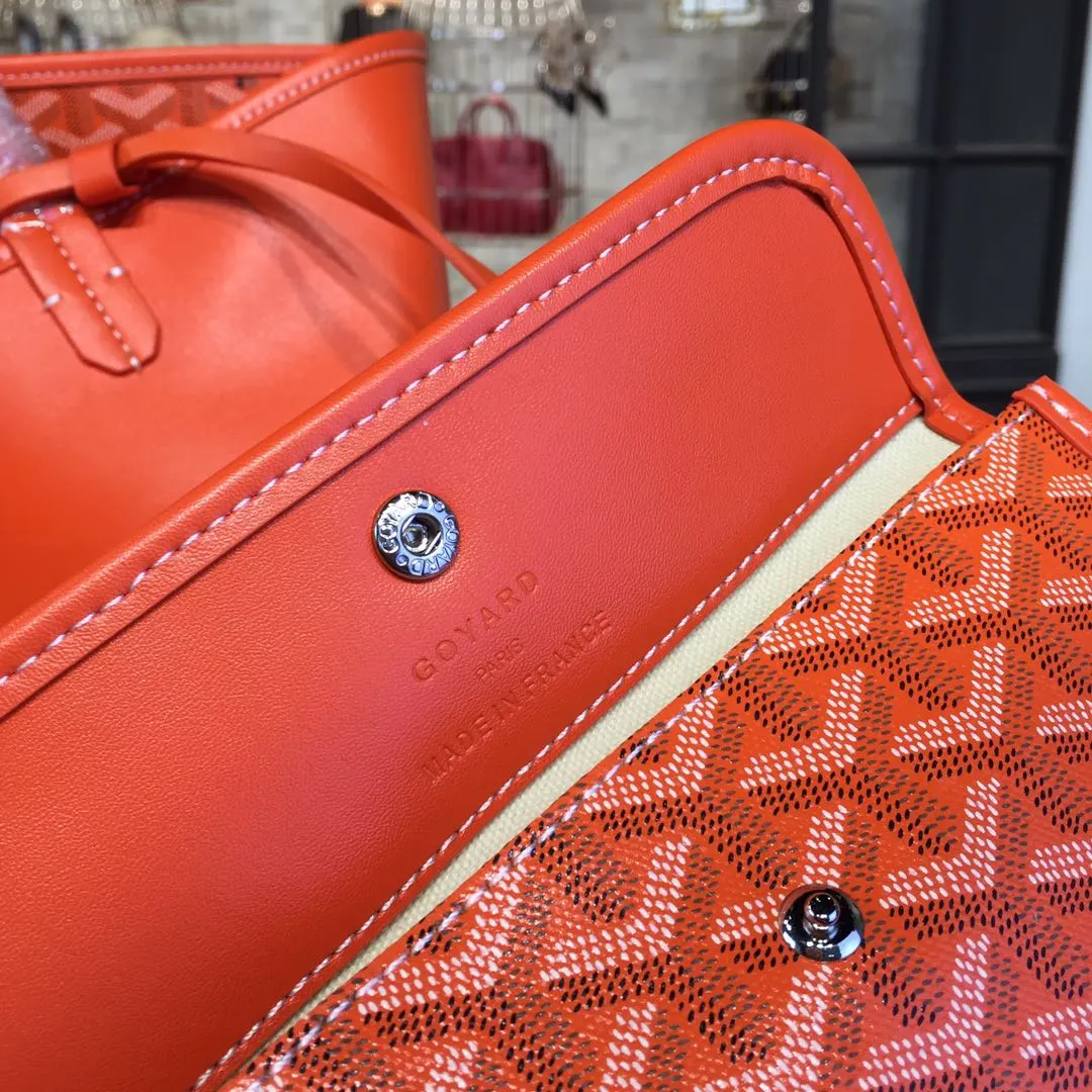 Goyard 戈雅 双面可用 充满法式优雅 订制Y字母涂鸦料 皮轻 托特包 大容量托特款