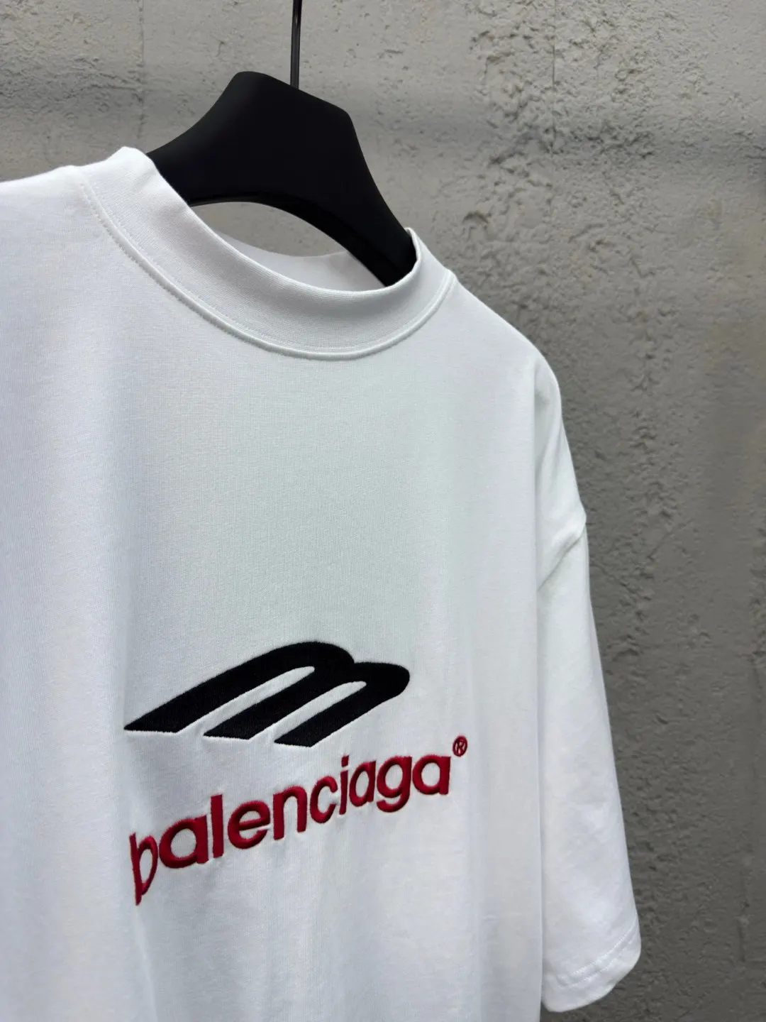Balenciaga White Cotton Logo Short Sleeve T-Shirt Street