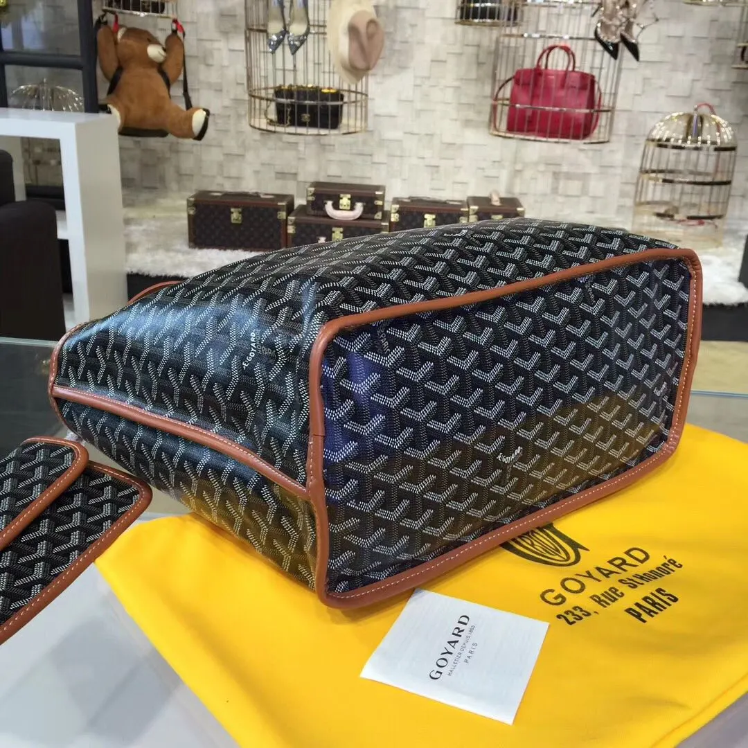 Goyard 戈雅 双面可用 充满法式优雅 订制Y字母涂鸦料 皮轻 旅行袋 大容量旅行款