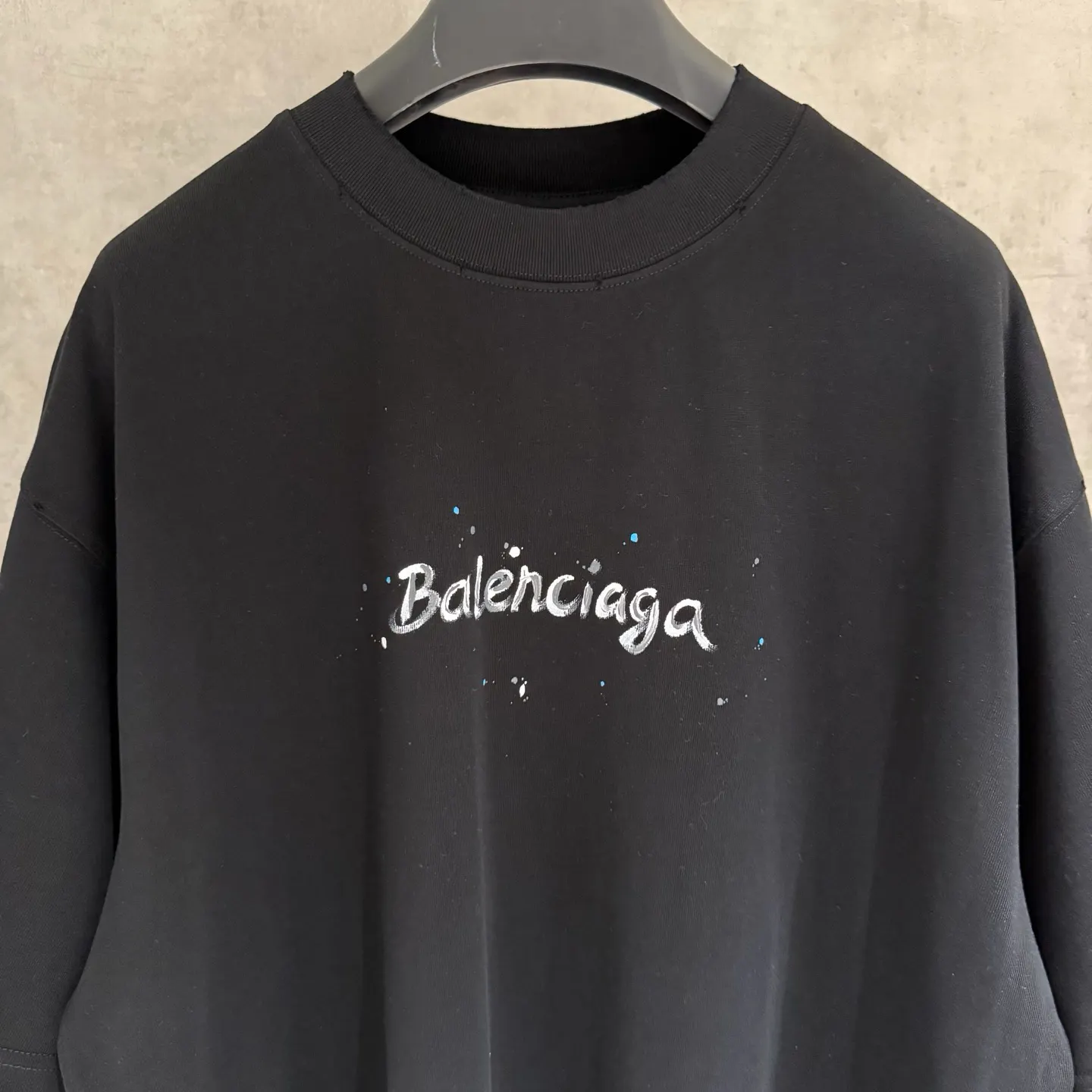 Balenciaga 25Ss Embroidery Cotton Short Sleeve T-Shirt Street