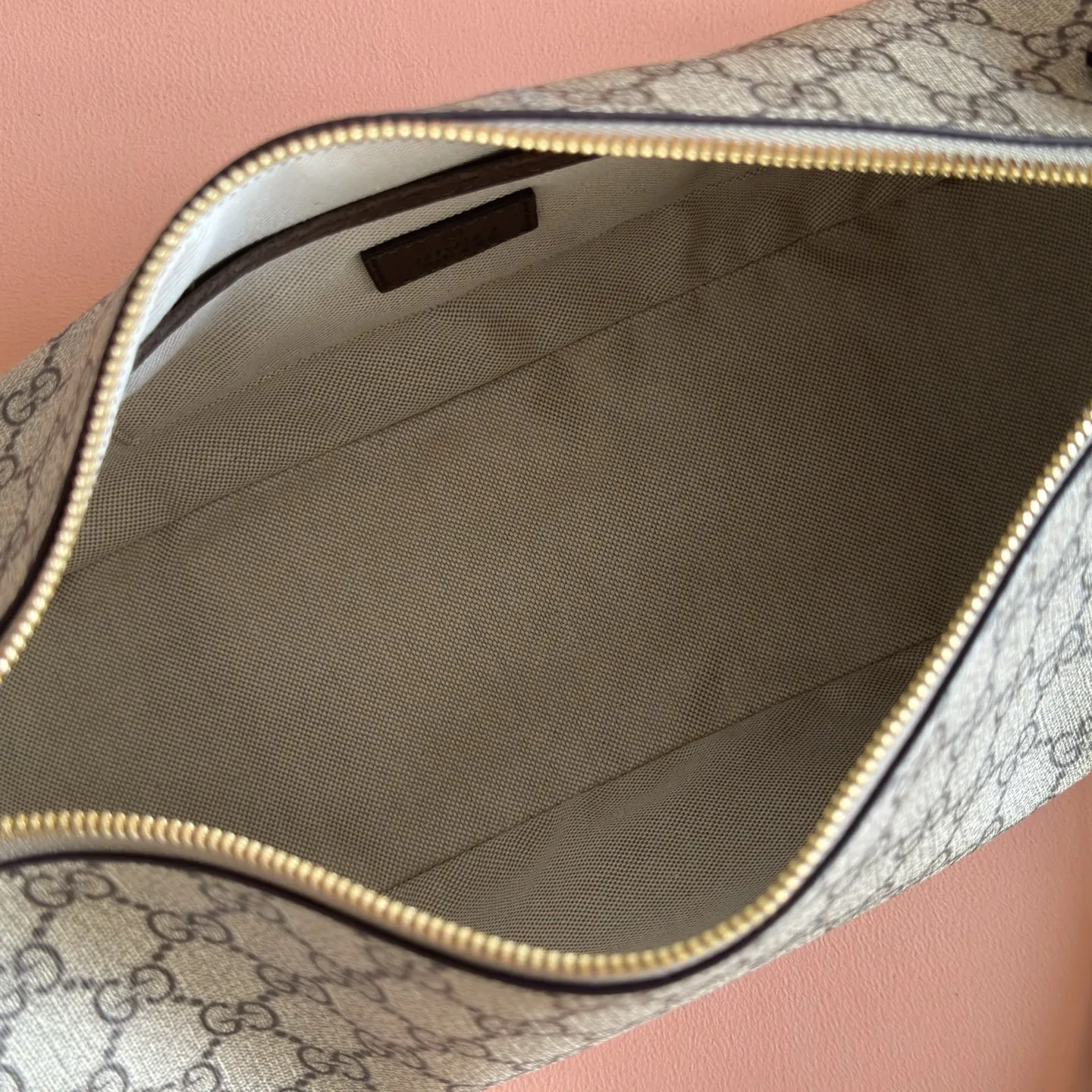 Gucci Brown Gold Hobo Shoulder Bag Vintage Leather
