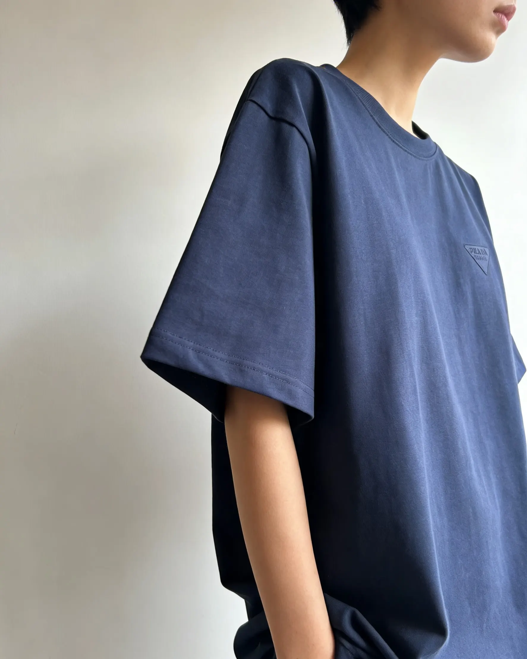 Prada T-Shirt Cotton Triangle Logo